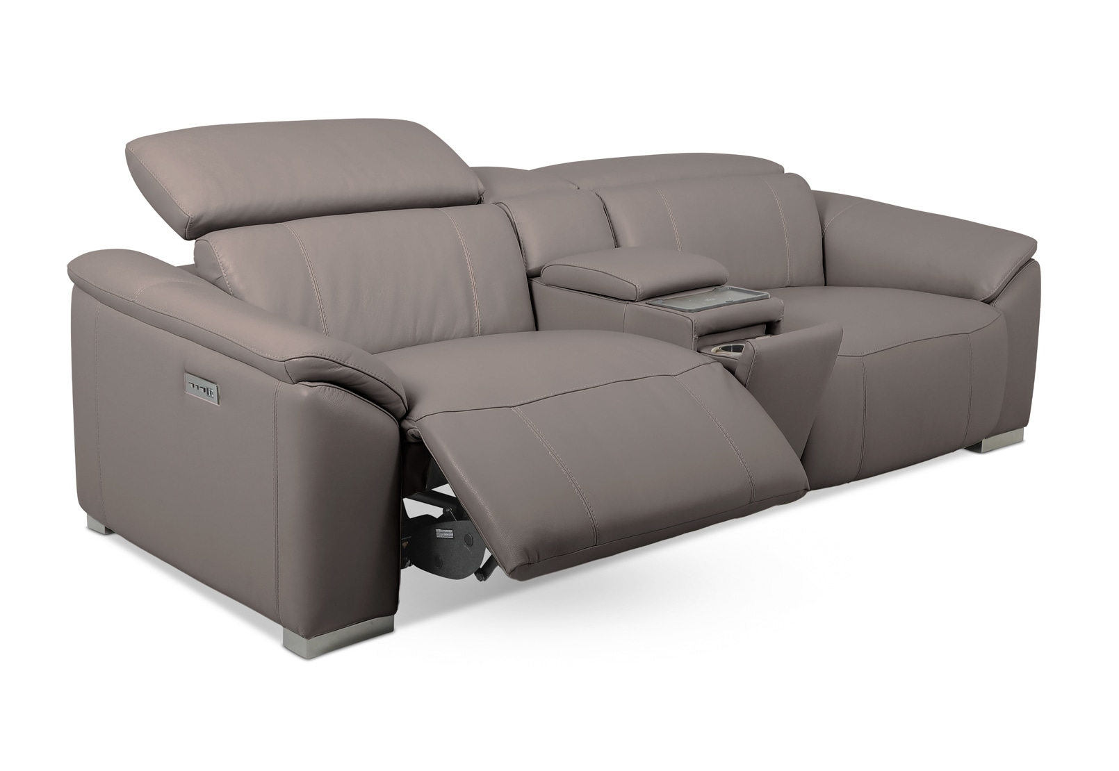 FIORELLA LEATHER 2.5 Seater with Inbuilt Electric Recliners and Console – image 7 of 16