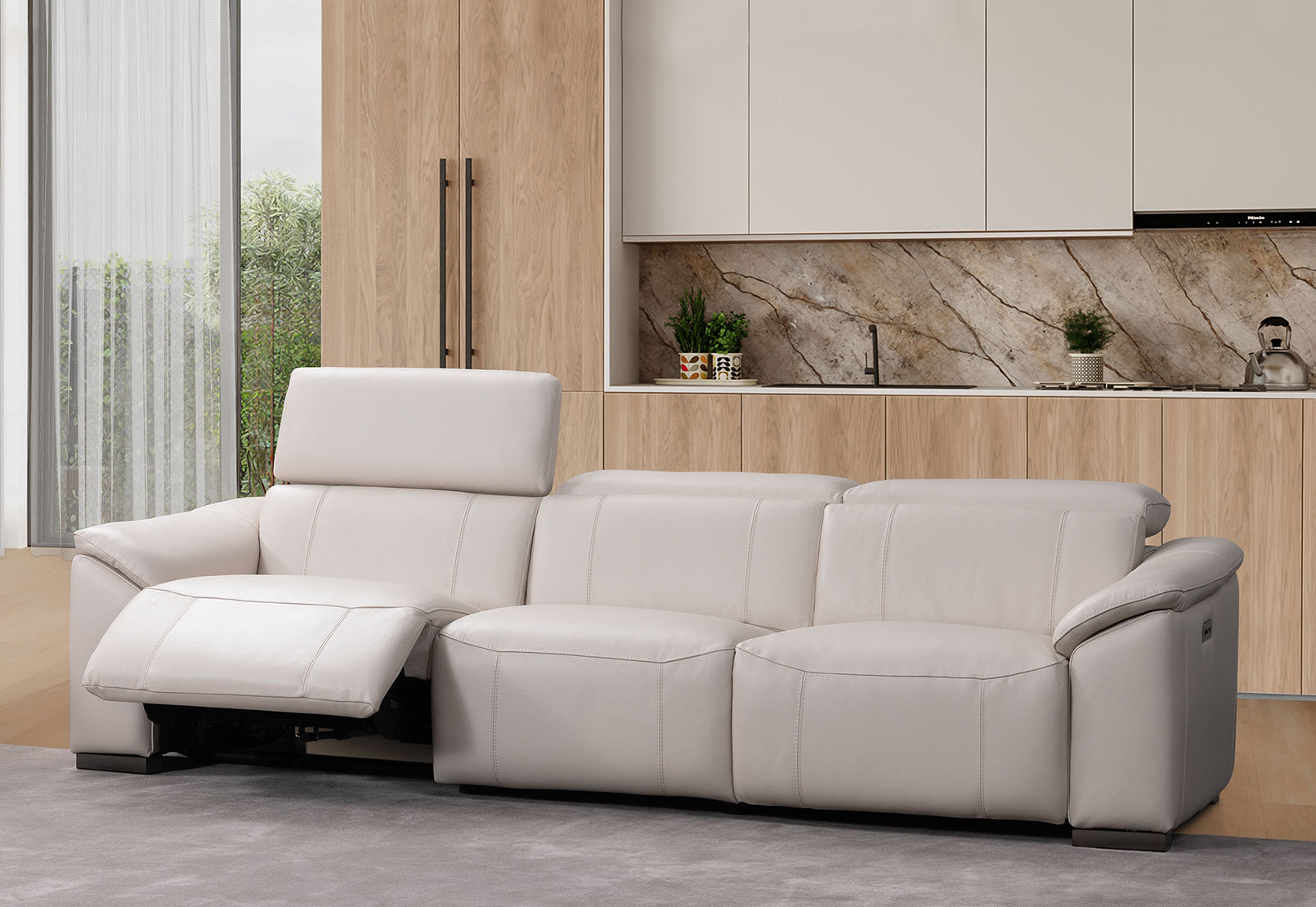 FIORELLA LEATHER 3.5 Seater with 2 Inbuilt Electric Recliners – image 20 of 20