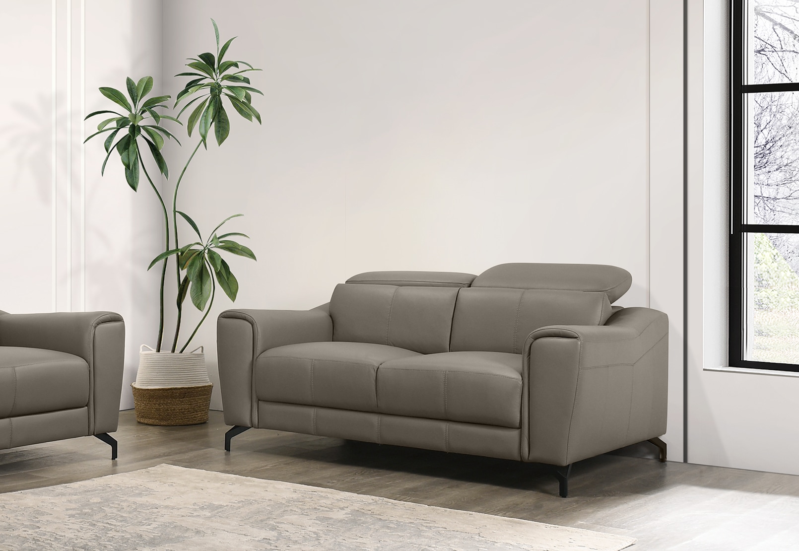 PELOSI LEATHER 2 Seater Sofa – image 1 of 6