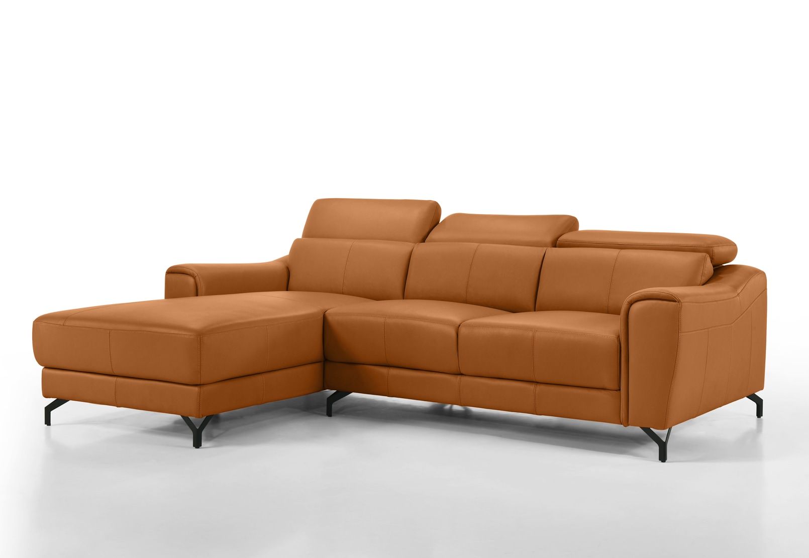 PELOSI LEATHER 3 Seater LHF Chaise – image 3 of 5