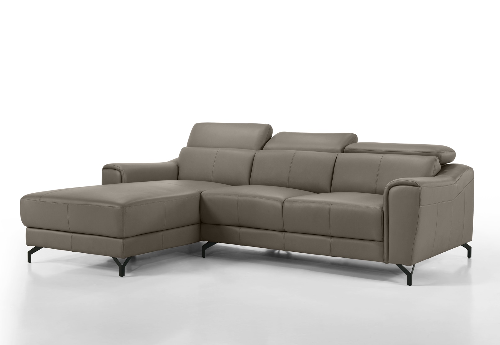 PELOSI LEATHER 3 Seater LHF Chaise – image 4 of 6