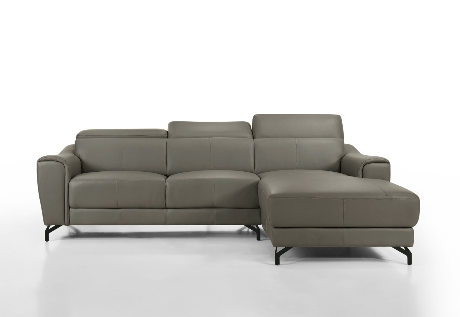 PELOSI LEATHER 3 Seater RHF Chaise – image 3 of 6