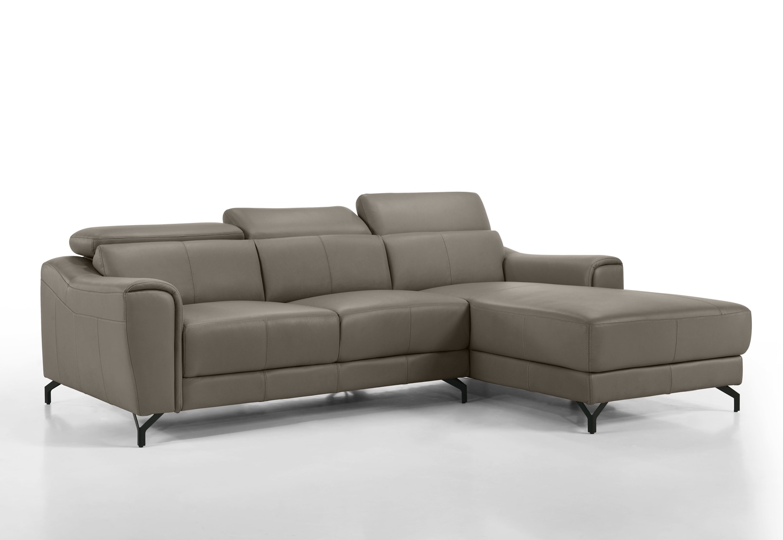 PELOSI LEATHER 3 Seater RHF Chaise – image 4 of 6