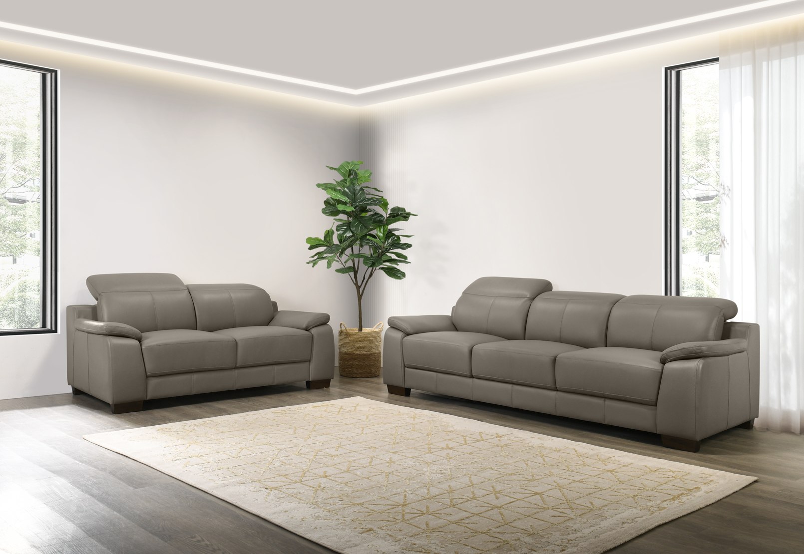 ESCHER LEATHER 2 Seater Sofa – image 6 of 8
