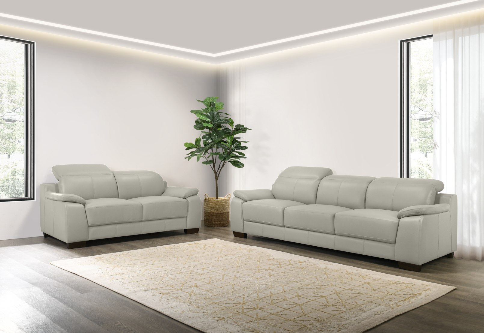 ESCHER LEATHER 2 Seater Sofa – image 11 of 12