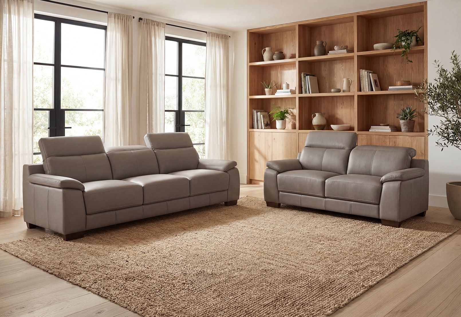 ESCHER LEATHER 3 Seater Sofa – image 7 of 8