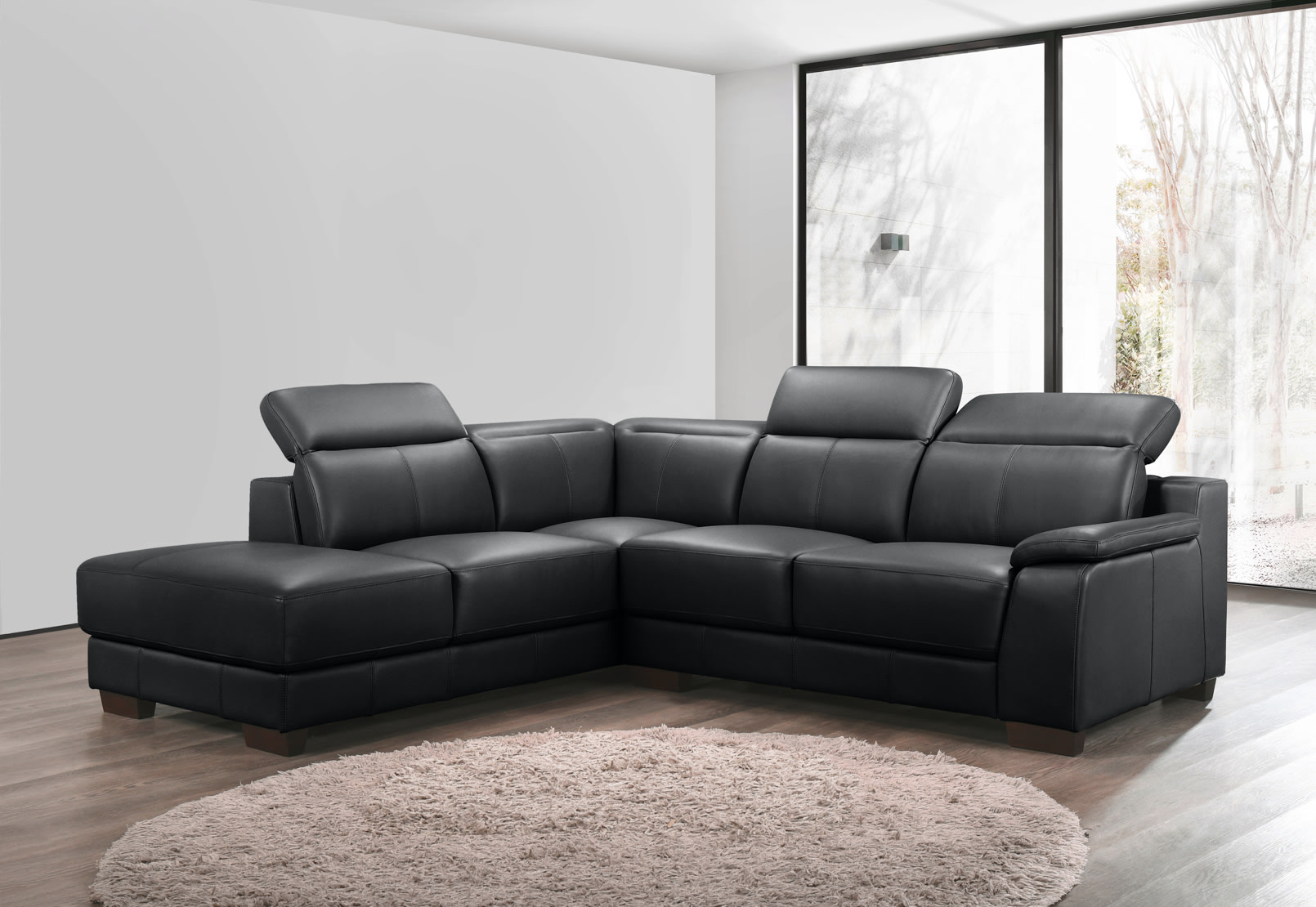ESCHER LEATHER Corner Lounge LHF Chaise – image 1 of 5