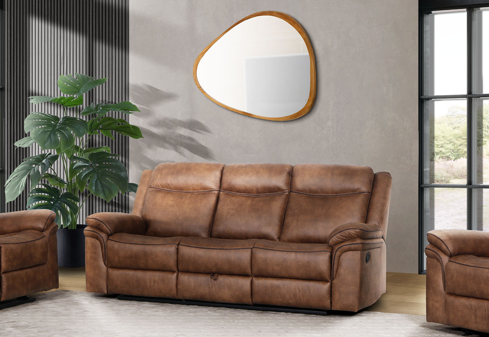 TULSA FABRIC 3S Manual Recliners with DDT – image 1 of 9