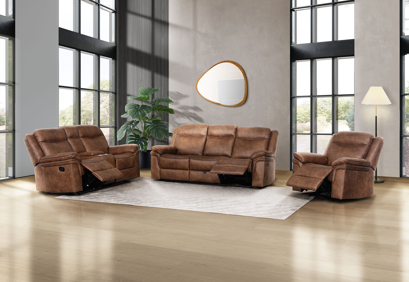 TULSA FABRIC 3S Manual Recliners with DDT – image 8 of 9