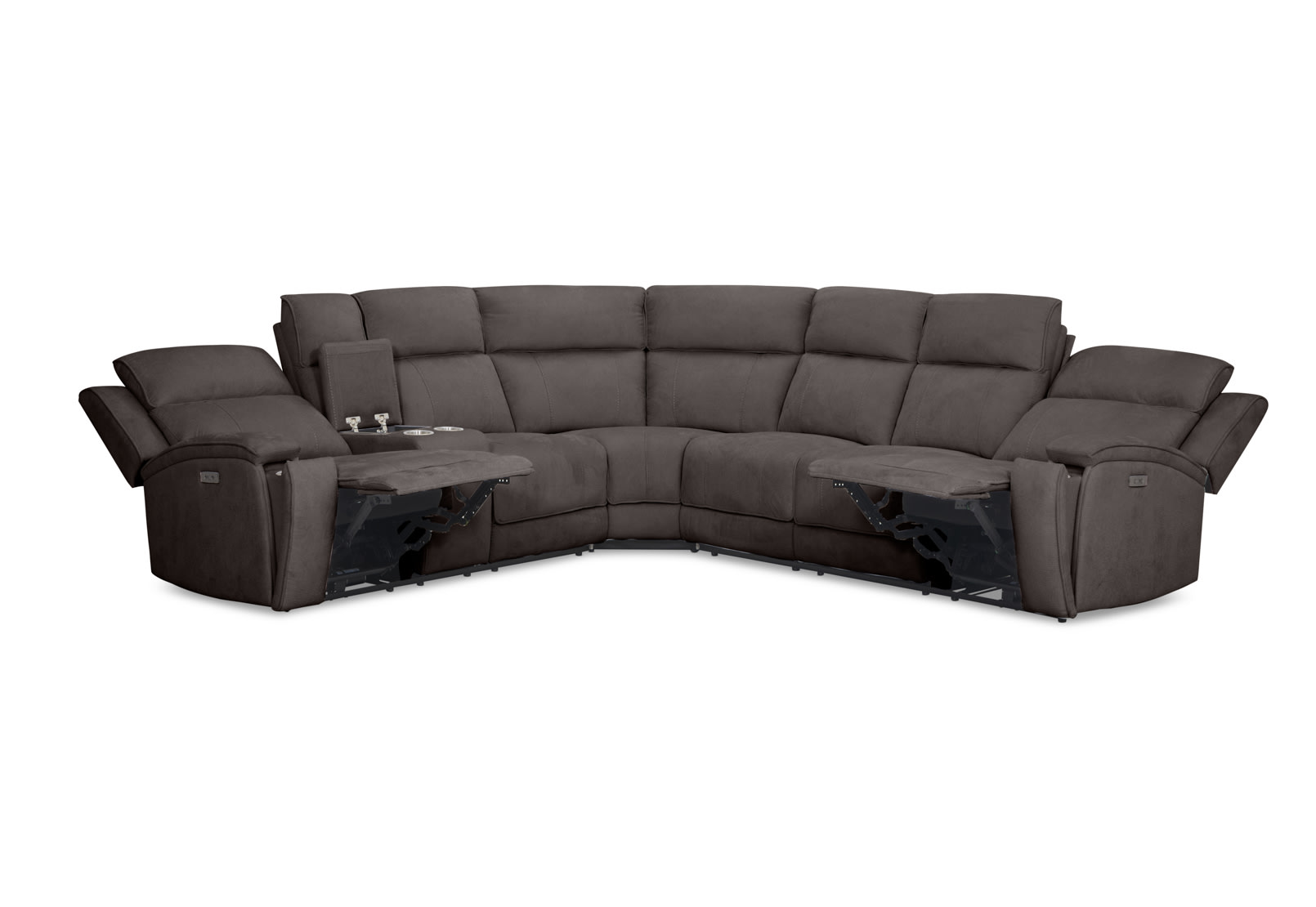 BAYTOWN FABRIC CNR withElectric Recliners – image 5 of 12