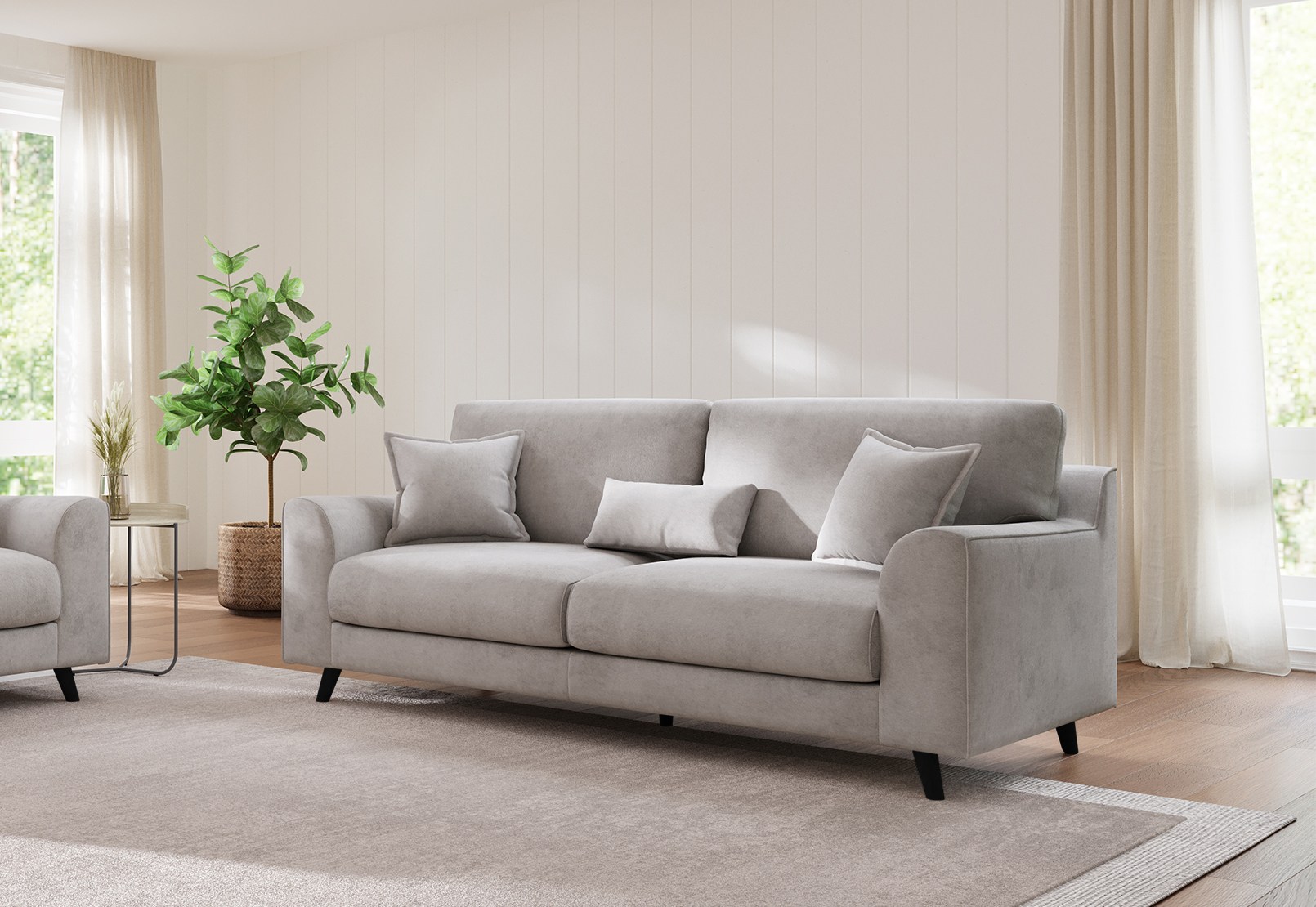 ALMA FABRIC 3 Seater Sofa – image 1 of 11