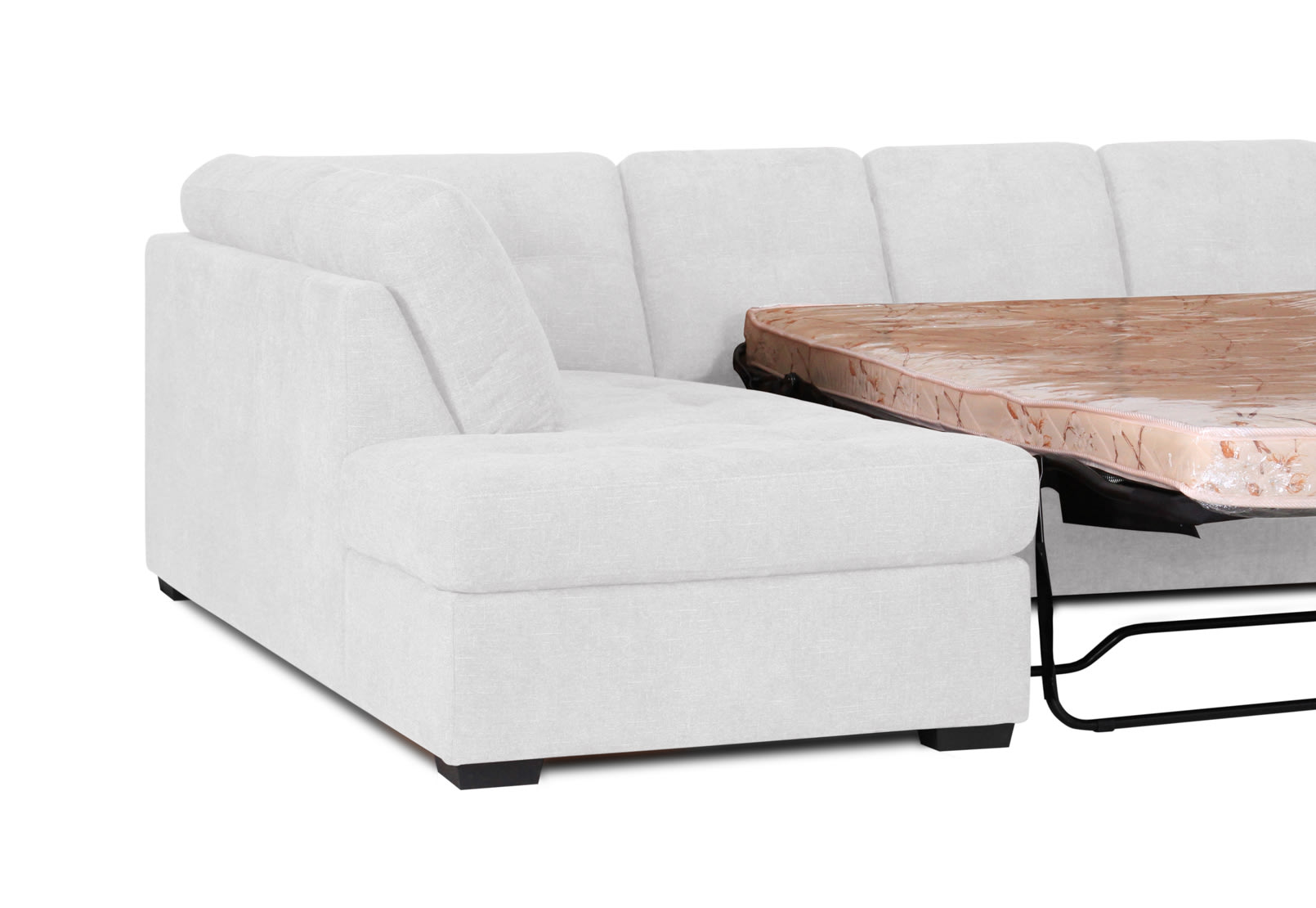 DIAMOND FABRIC Corner LHF Chaise with Sofa Bed – image 8 of 12