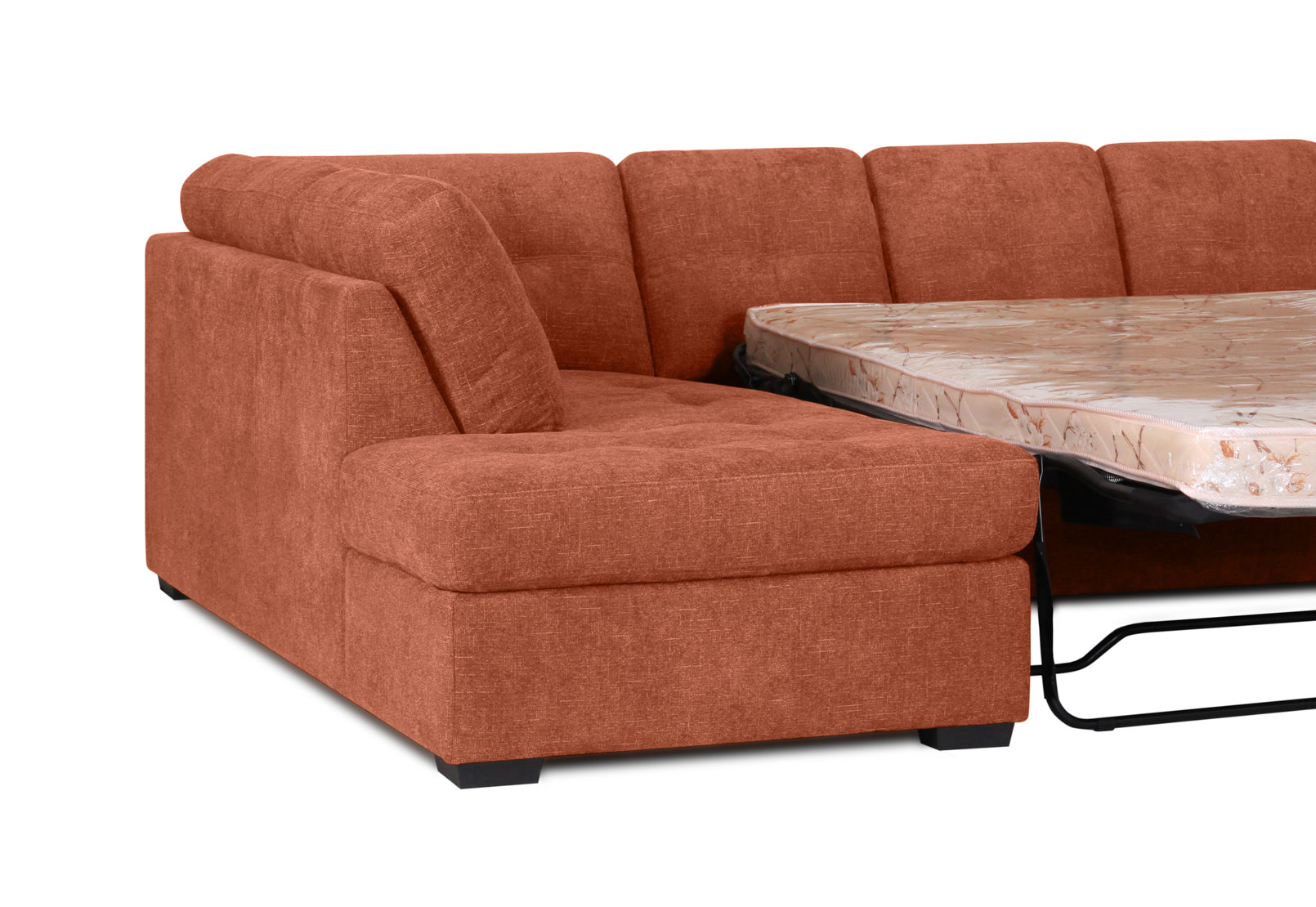 DIAMOND FABRIC Corner LHF Chaise with Sofa Bed – image 8 of 12