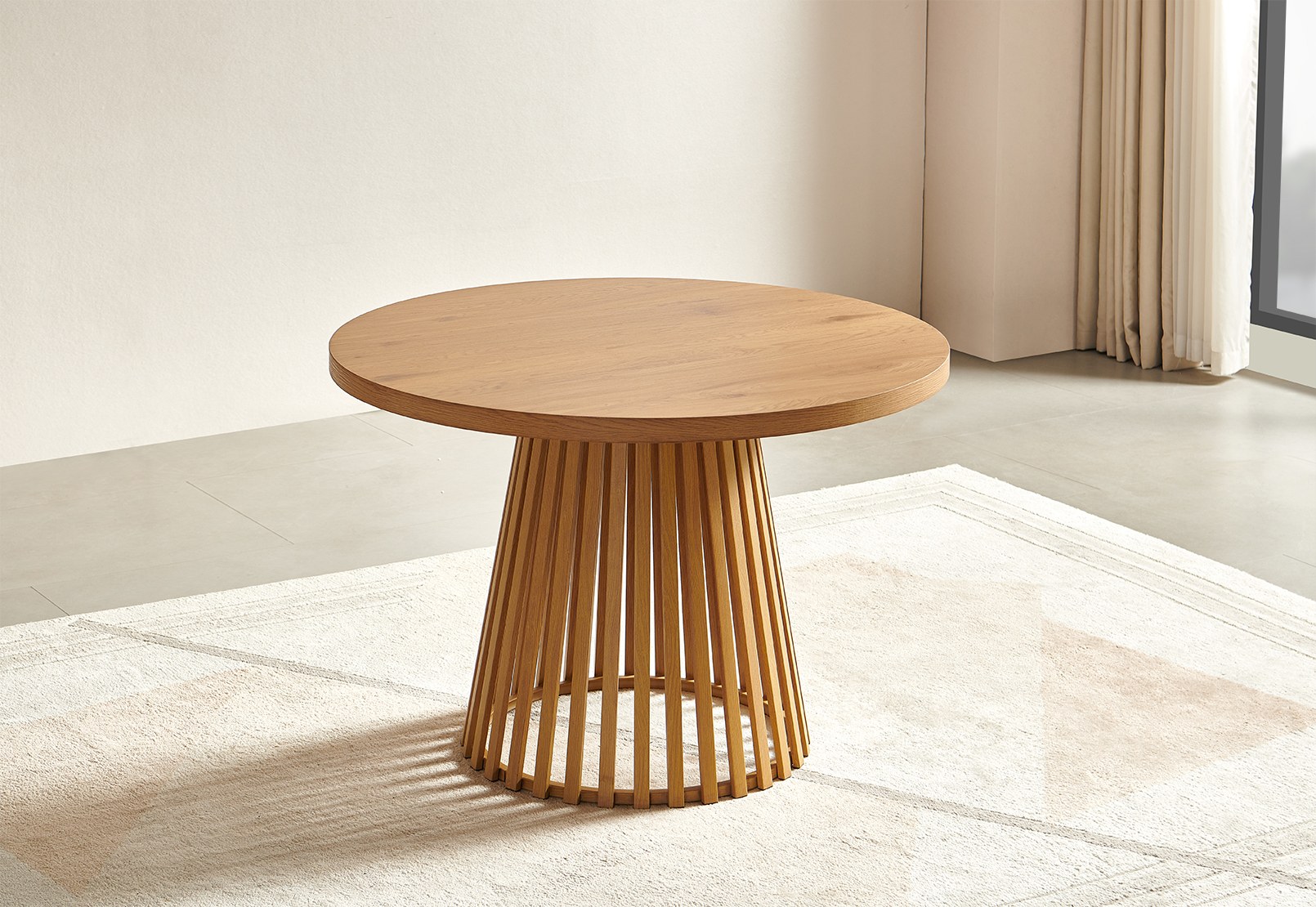 MCGUIRE Oak 1100 Round Dining Table – image 5 of 5