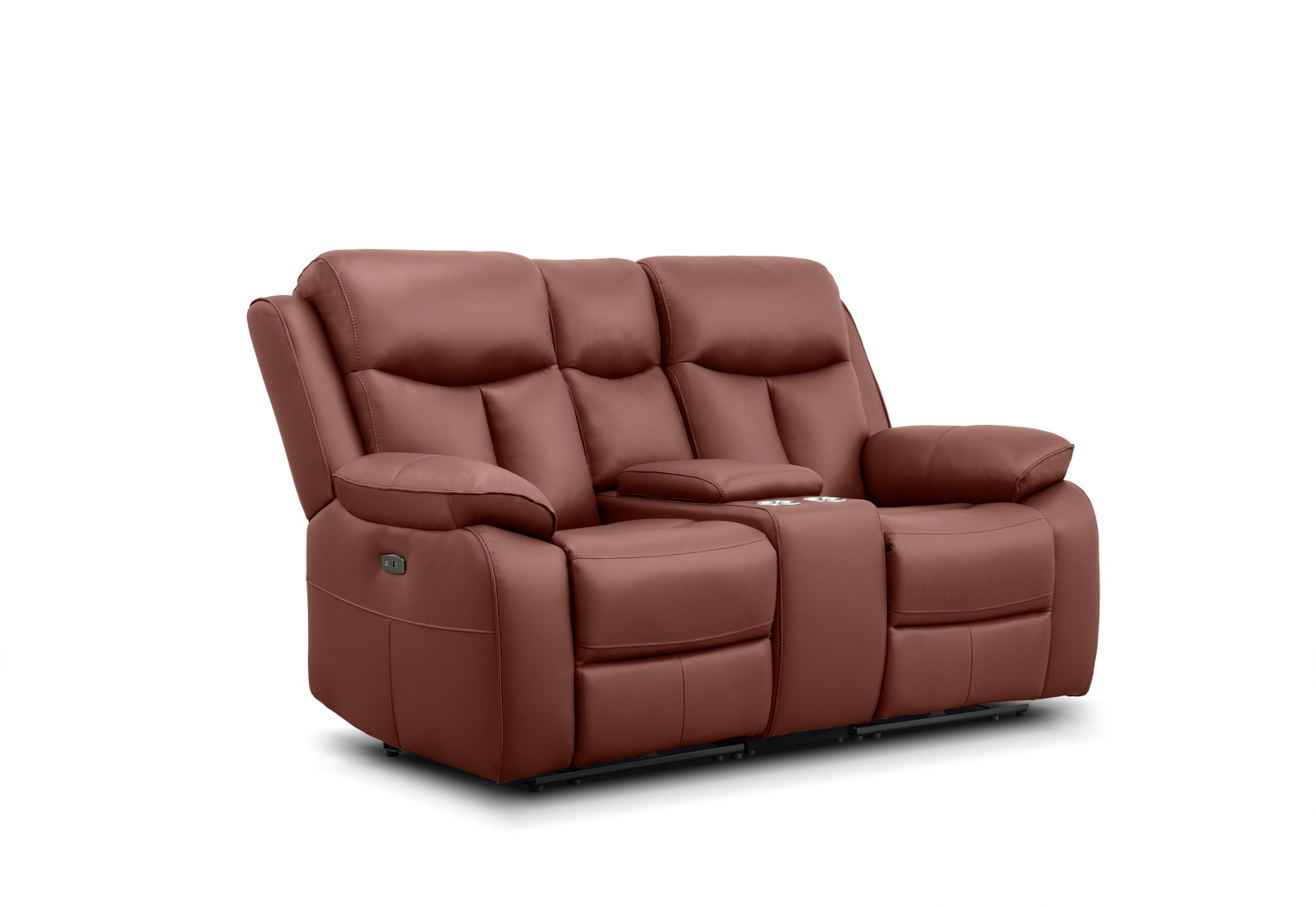 DACIA LEATHER 2 Seater Sofa with Inbuilt Electric Recliners and Console – image 2 of 8