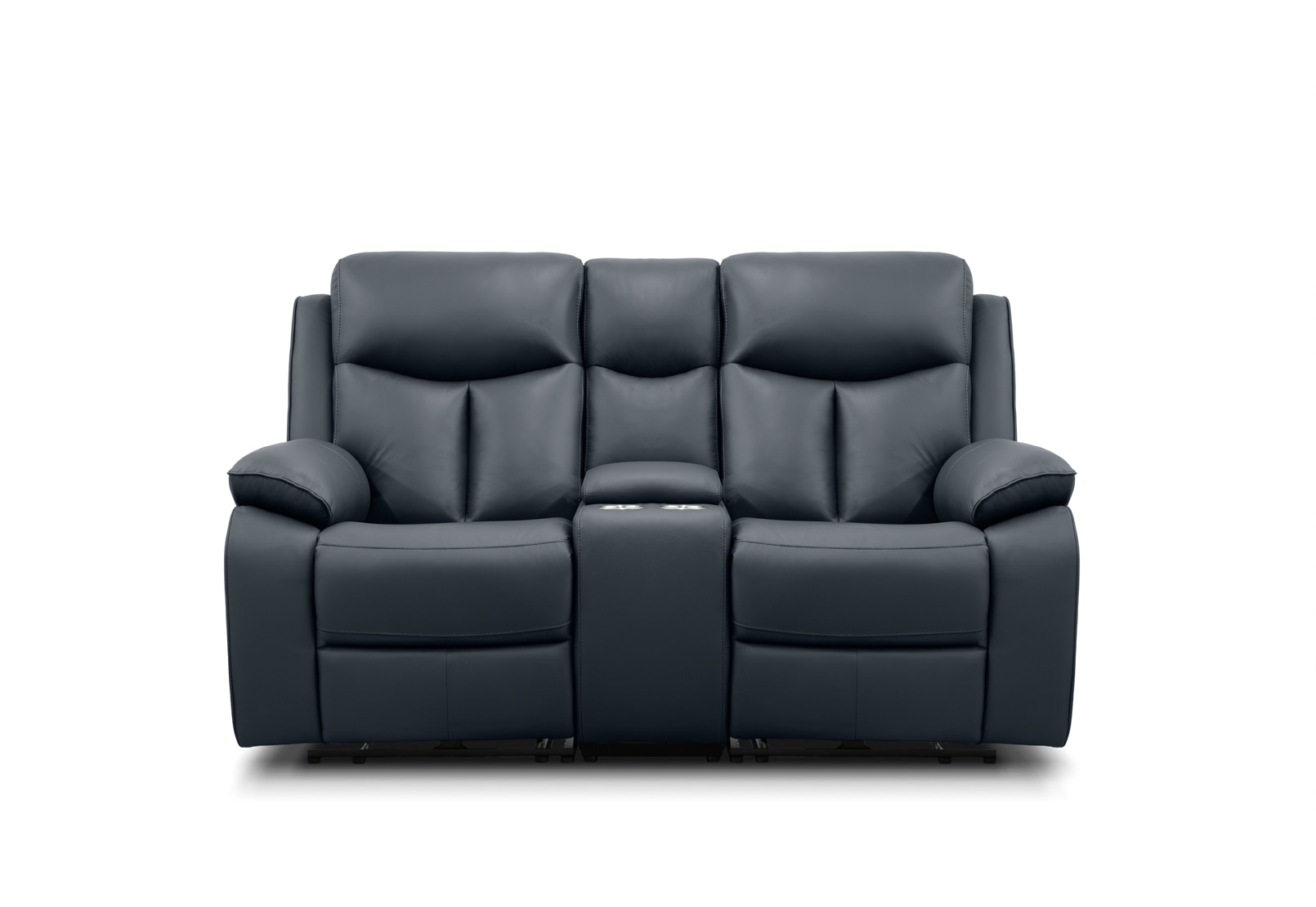 DACIA LEATHER 2 Seater Sofa with Inbuilt Electric Recliners and Console – image 1 of 8