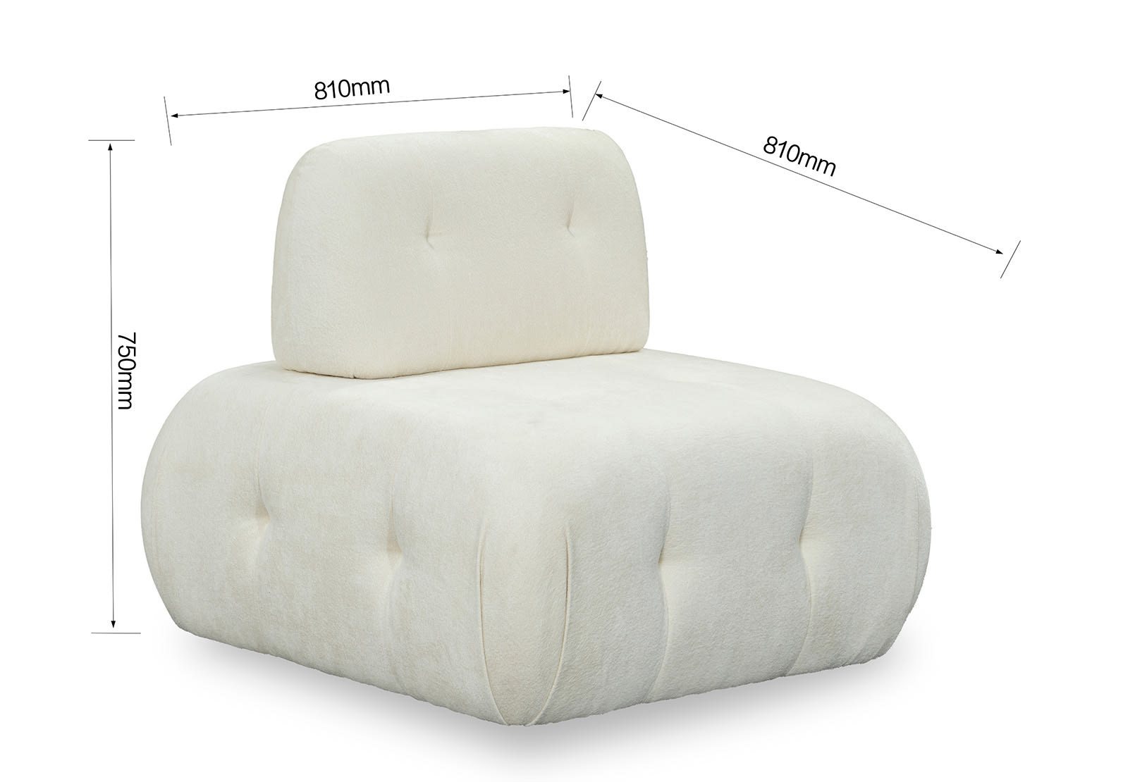 BEVERLYWOOD Modular Armless Chair – image 5 of 7