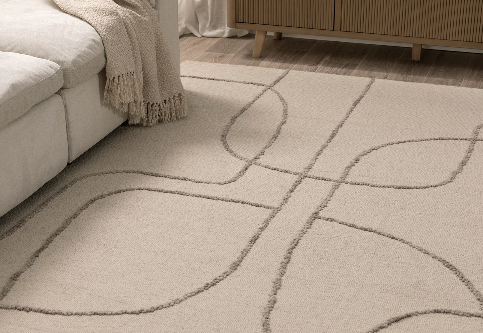 TUFFRA 160x230cm Hand Tufted Wool Textured Rug – image 1 of 3