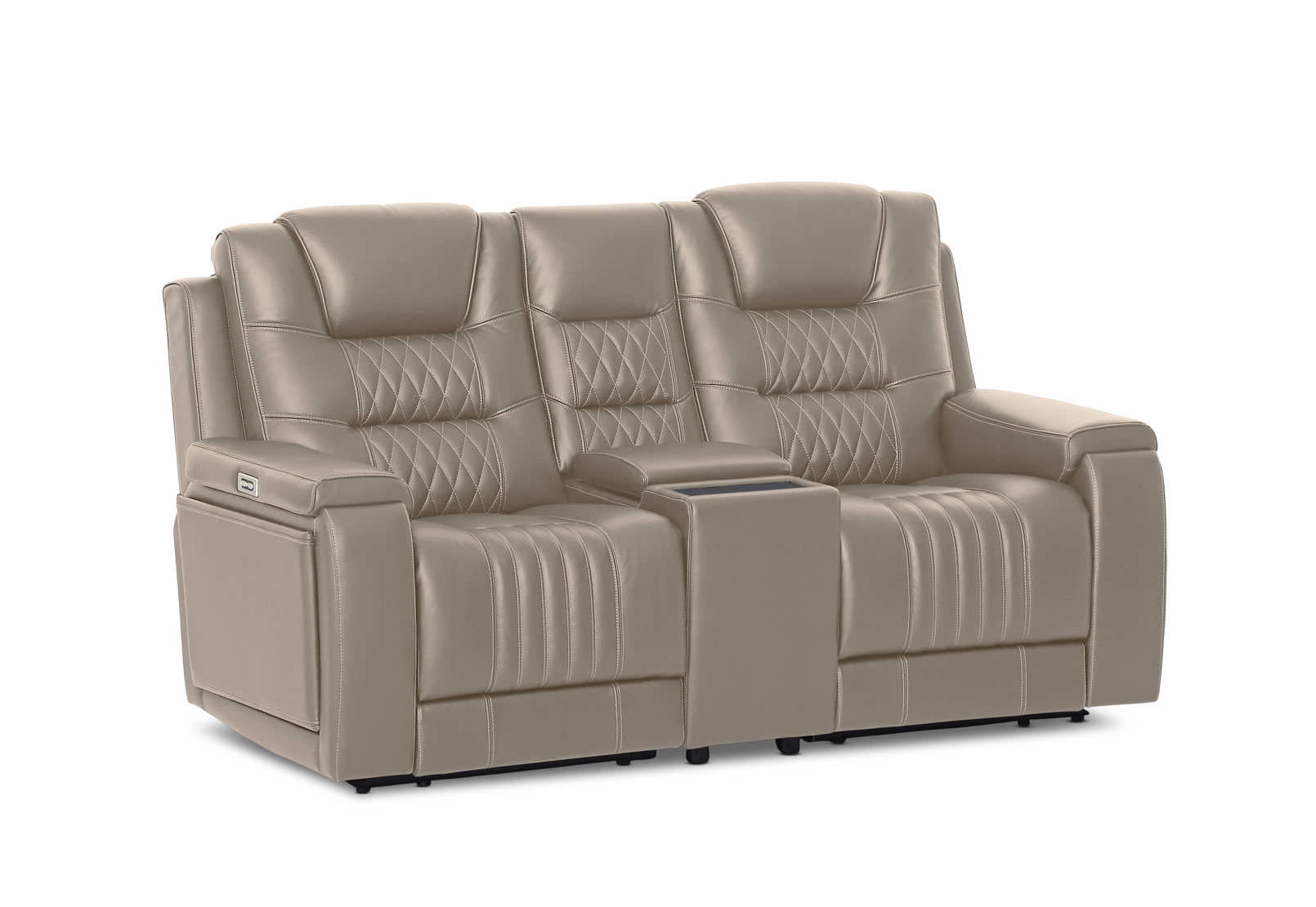 AGASSI LEATHER 2 Seater Dual Electric Recliners – image 2 of 3