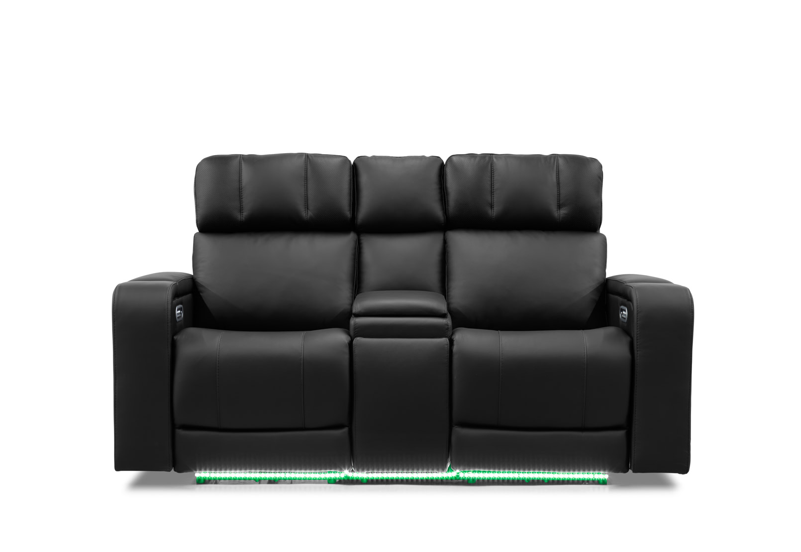 LAS VEGAS LEATHER Media 2 Seater Electric Recliner with Console – image 4 of 26