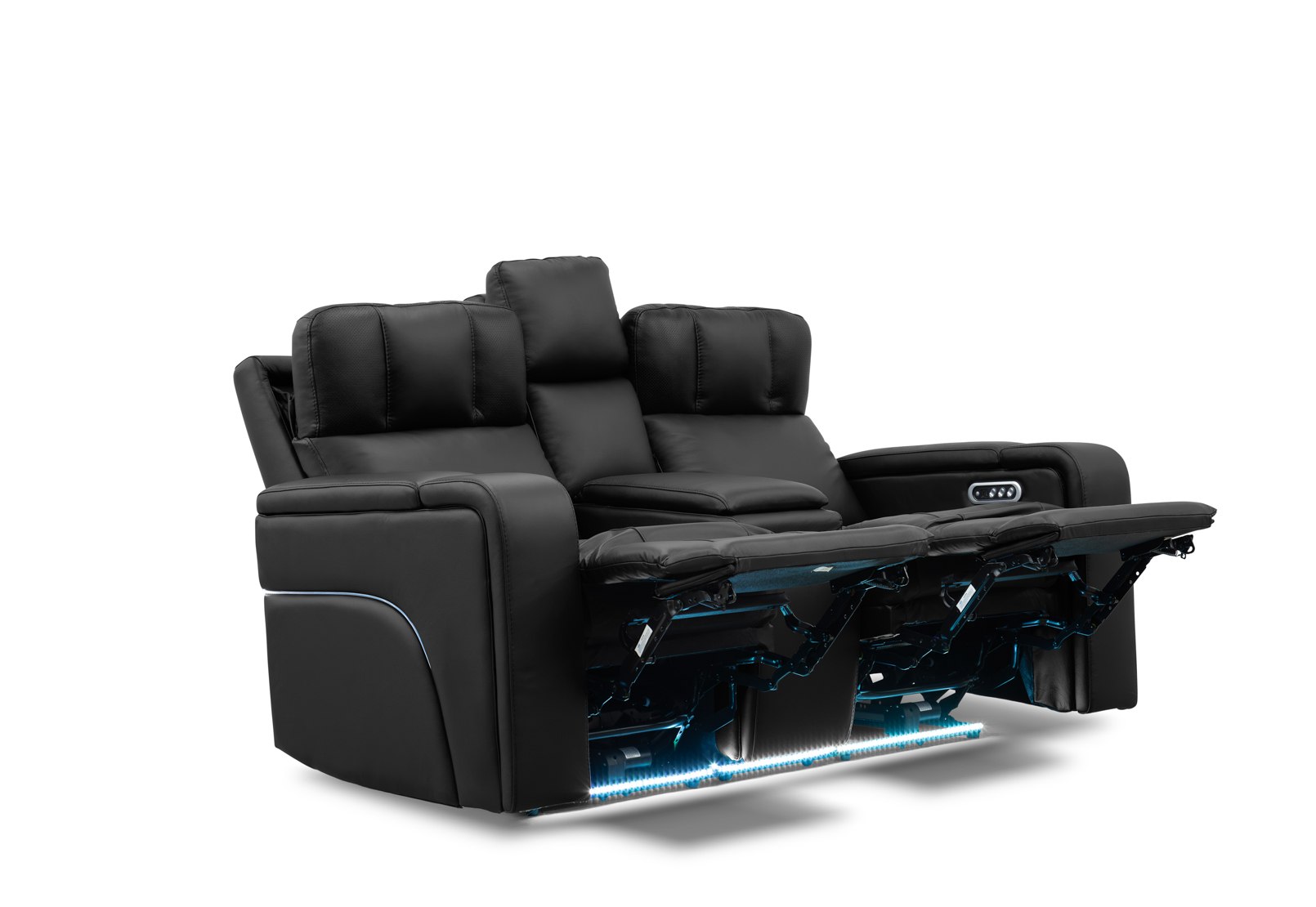 LAS VEGAS LEATHER Media 2 Seater Electric Recliner with Console – image 15 of 26