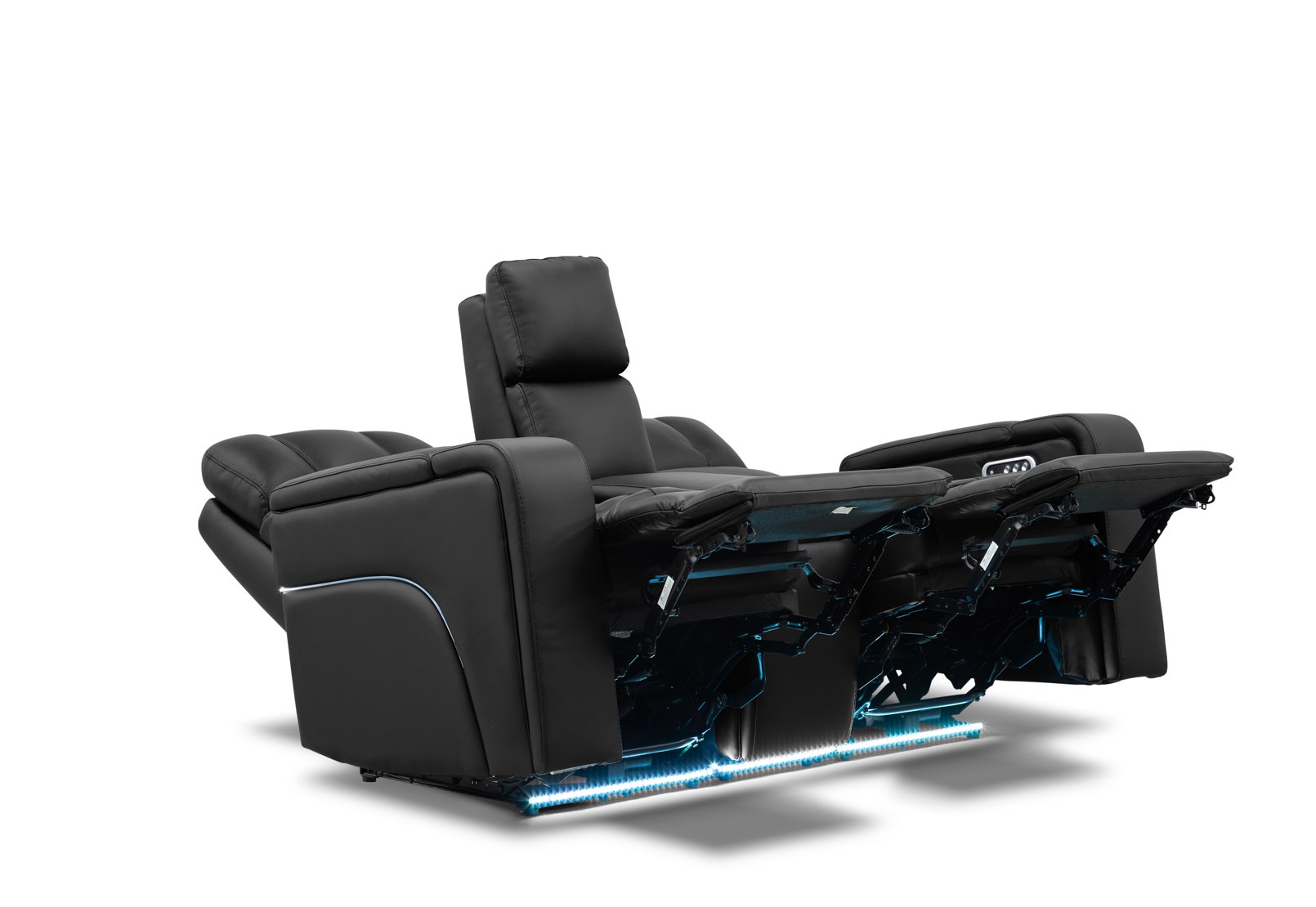 LAS VEGAS LEATHER Media 2 Seater Electric Recliner with Console – image 16 of 26