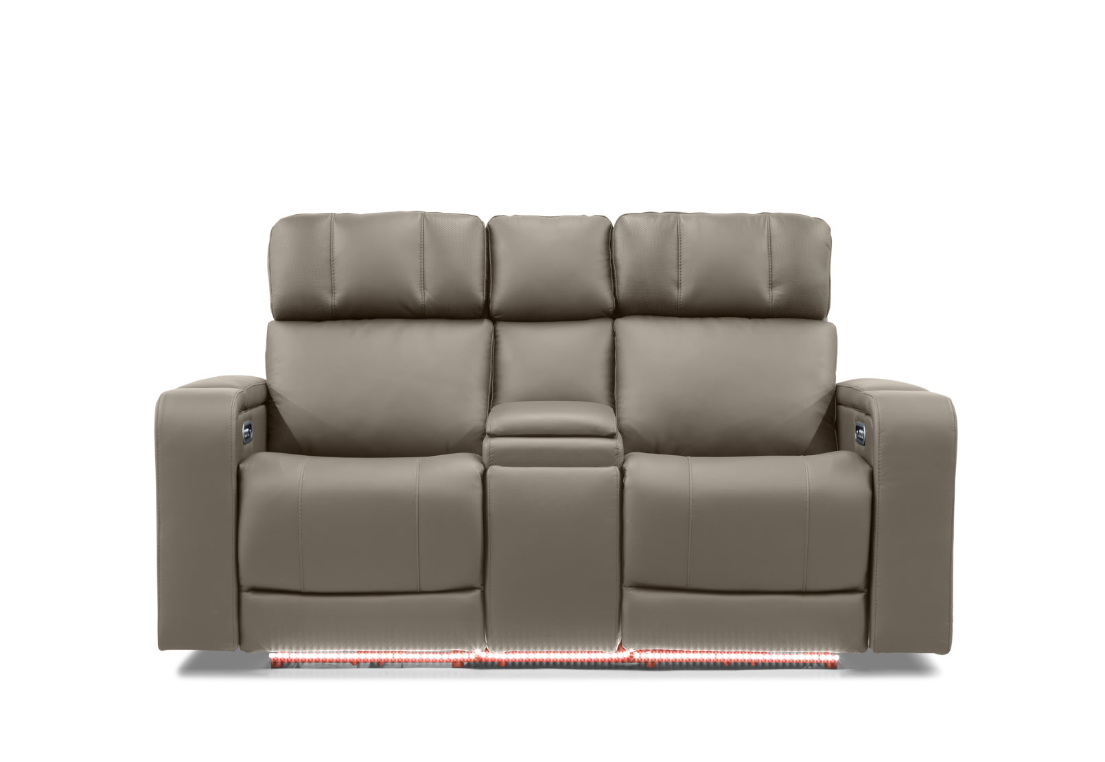 LAS VEGAS LEATHER Media 2 Seater Electric Recliner with Console – image 2 of 30