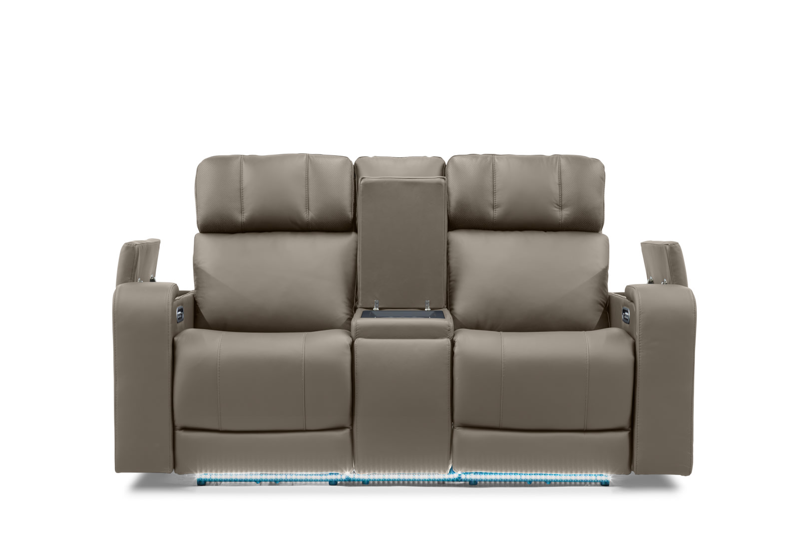 LAS VEGAS LEATHER Media 2 Seater Electric Recliner with Console – image 8 of 30