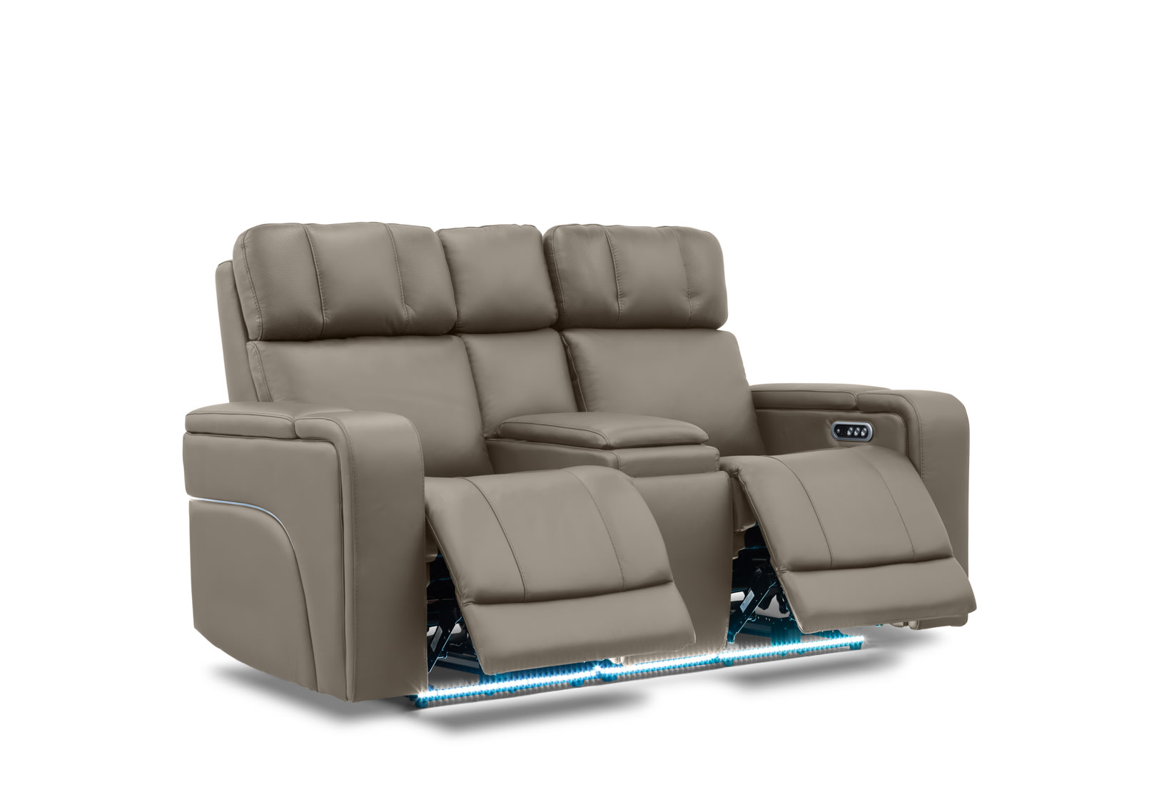 LAS VEGAS LEATHER Media 2 Seater Electric Recliner with Console – image 10 of 30
