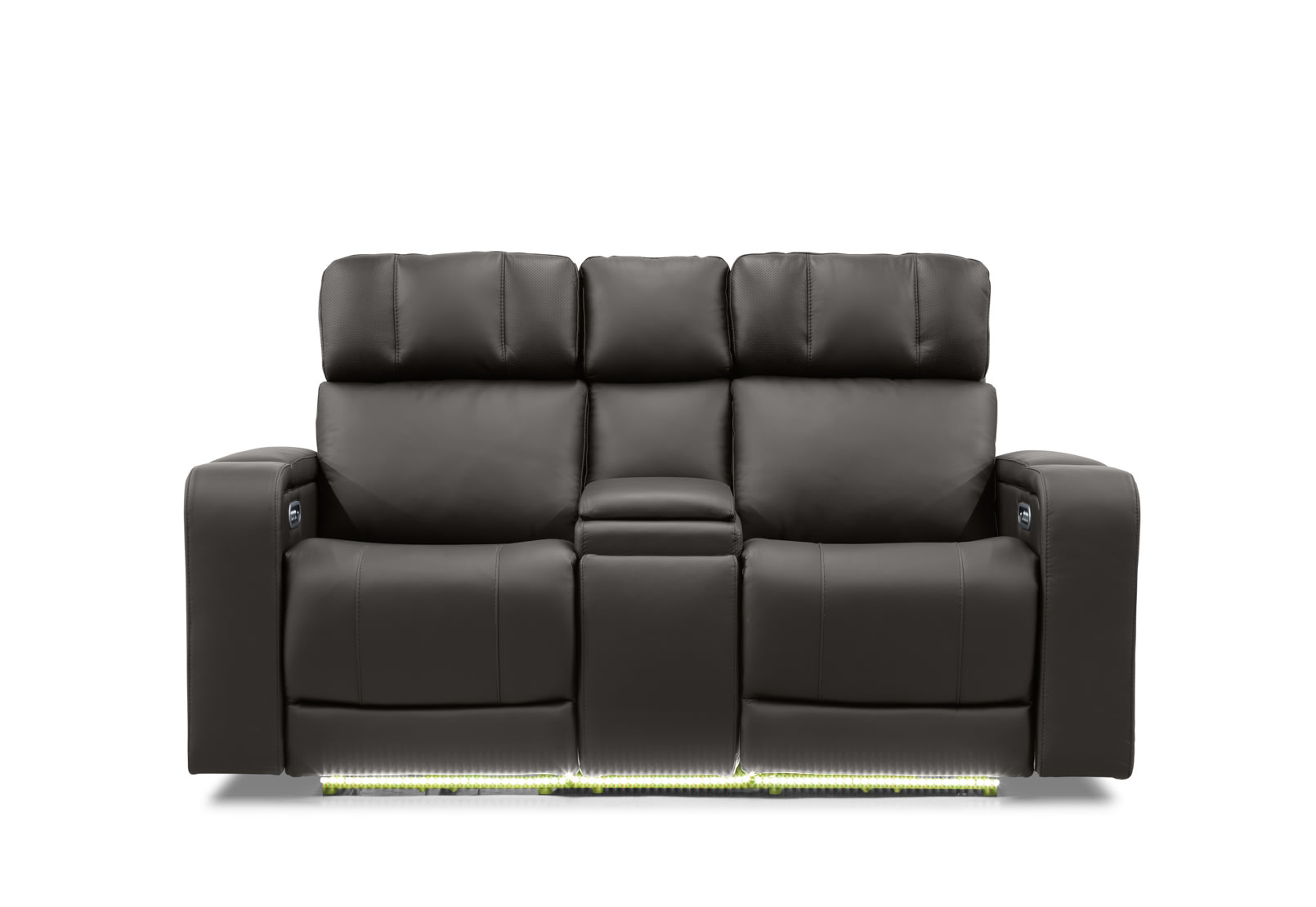 LAS VEGAS LEATHER Media 2 Seater Electric Recliner with Console – image 3 of 30
