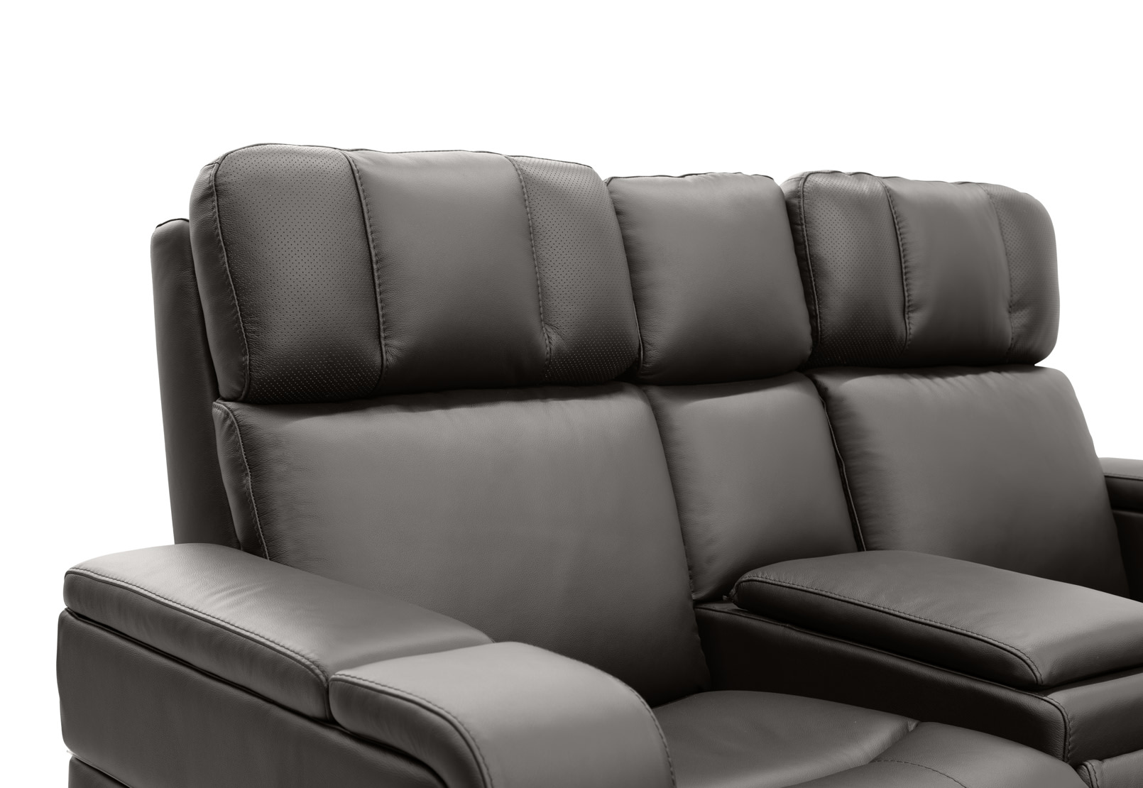 LAS VEGAS LEATHER Media 2 Seater Electric Recliner with Console – image 19 of 30