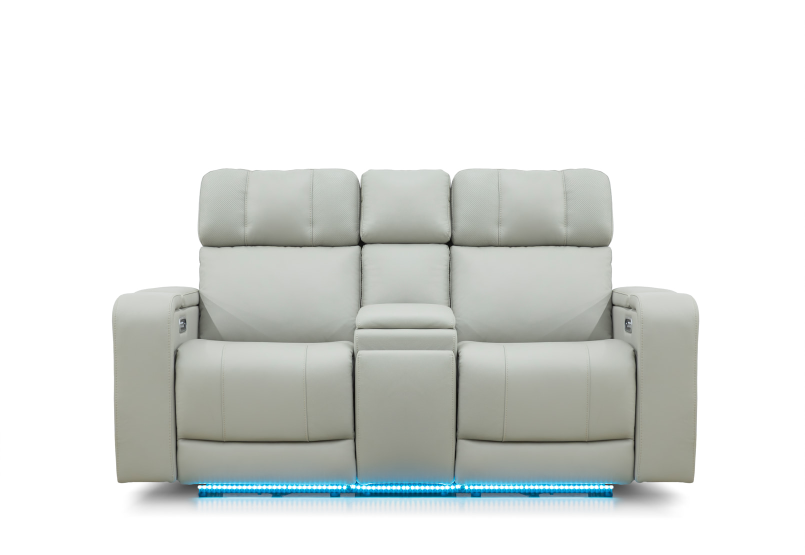 LAS VEGAS LEATHER Media 2 Seater Electric Recliner with Console – image 8 of 22