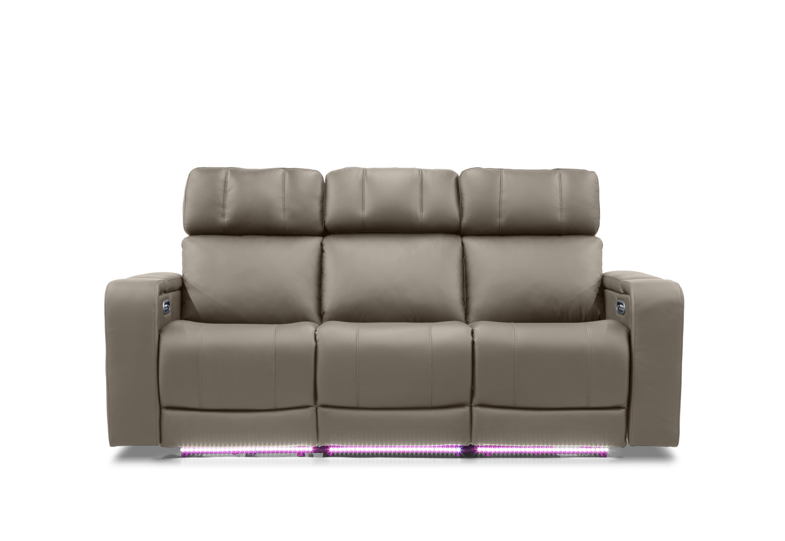 LAS VEGAS LEATHER Media 3 Seater Electric Recliner with Drop Down Table – image 6 of 33