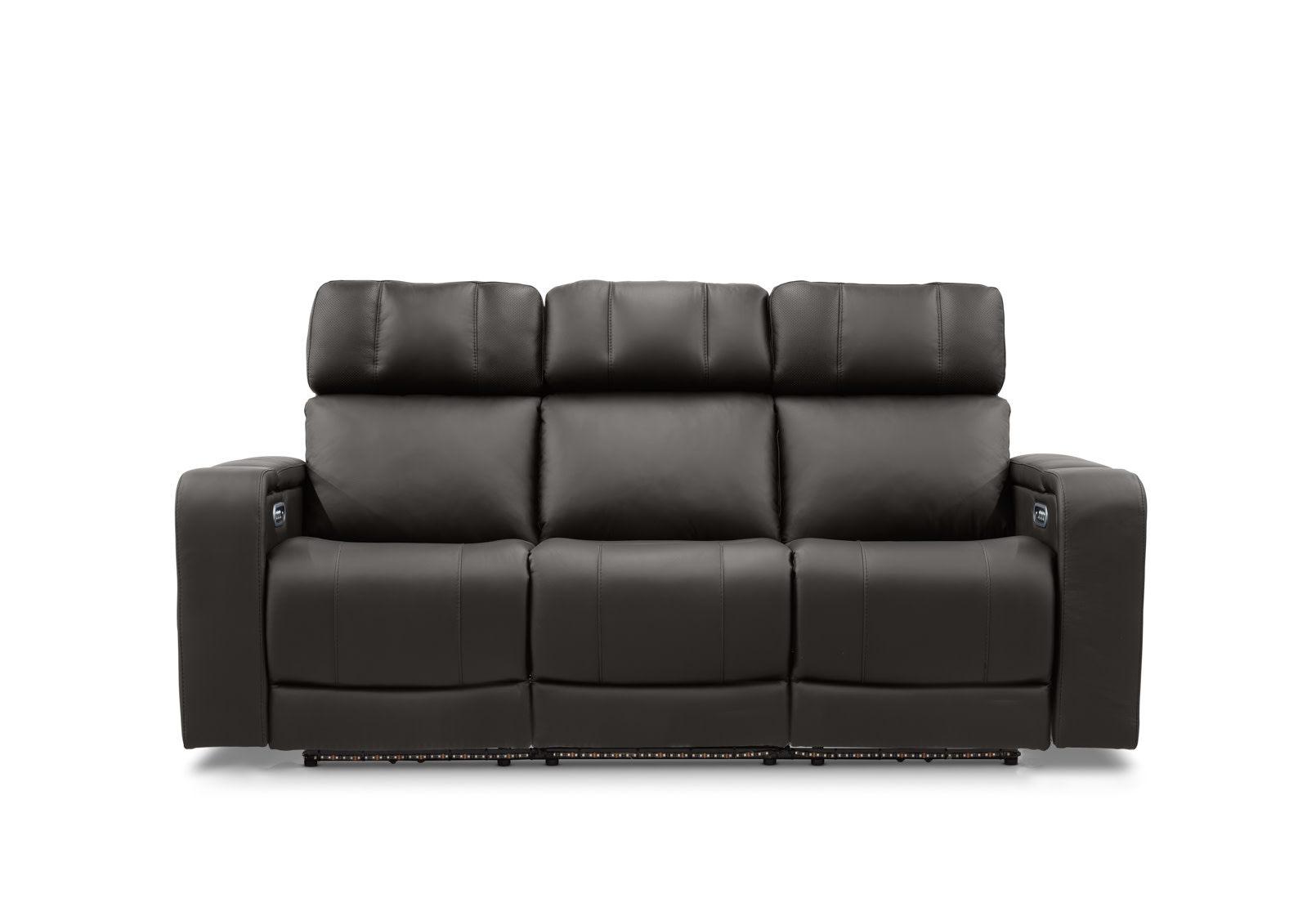 LAS VEGAS LEATHER Media 3 Seater Electric Recliner with Drop Down Table – image 1 of 33