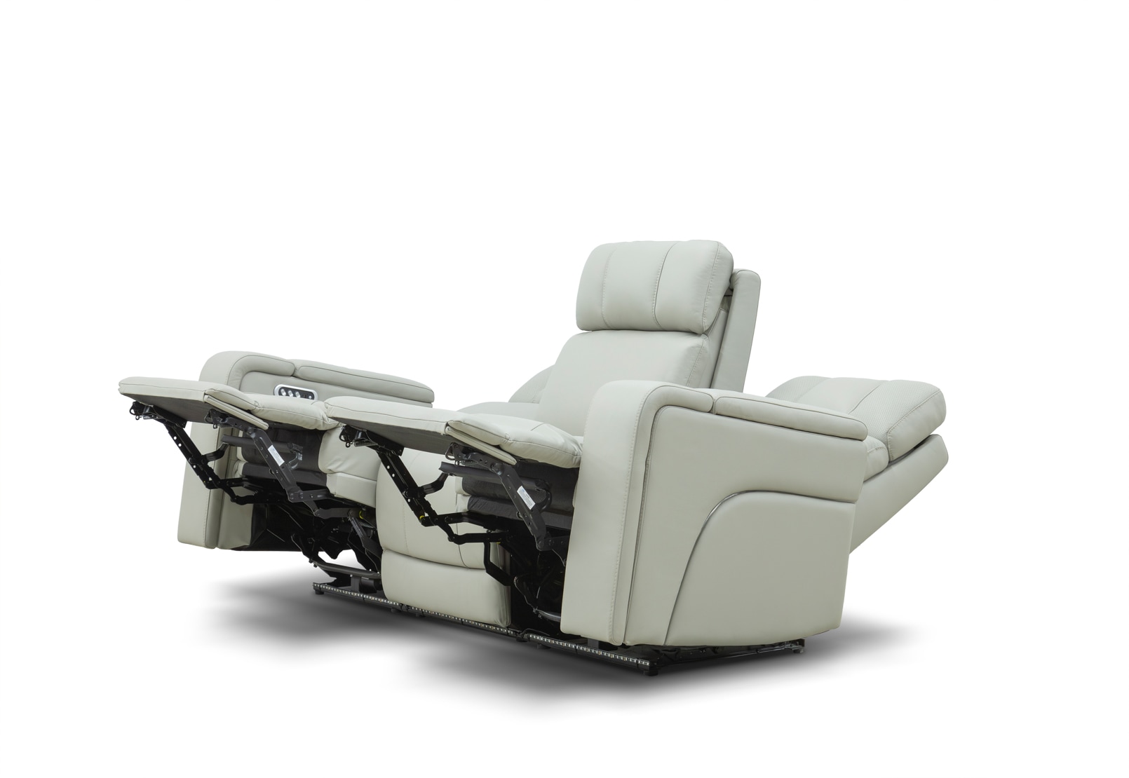 LAS VEGAS LEATHER Media 3 Seater Electric Recliner with Drop Down Table – image 20 of 23