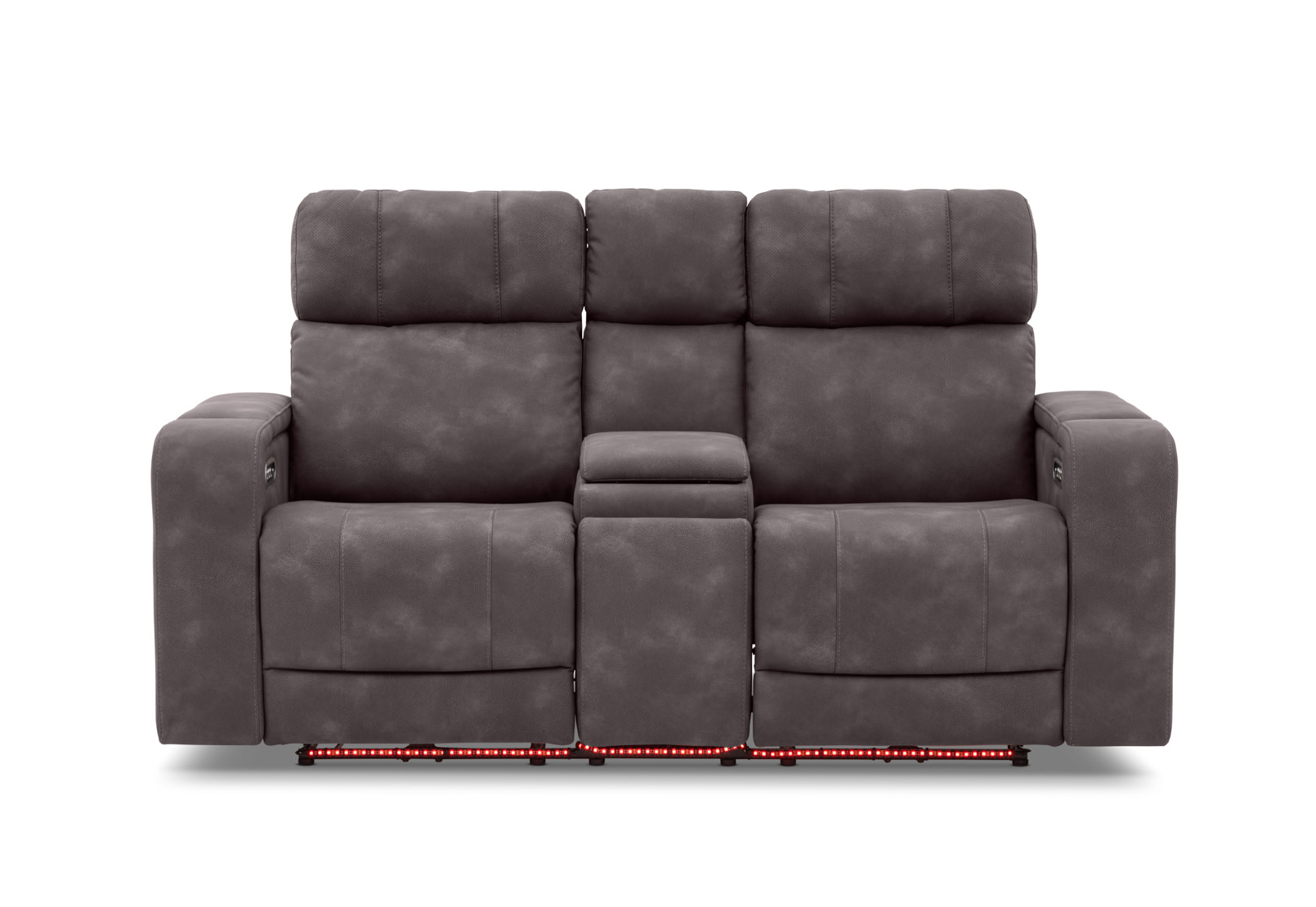 LAS VEGAS FABRIC Media 2 Seater Electric Recliner with Console – image 3 of 38