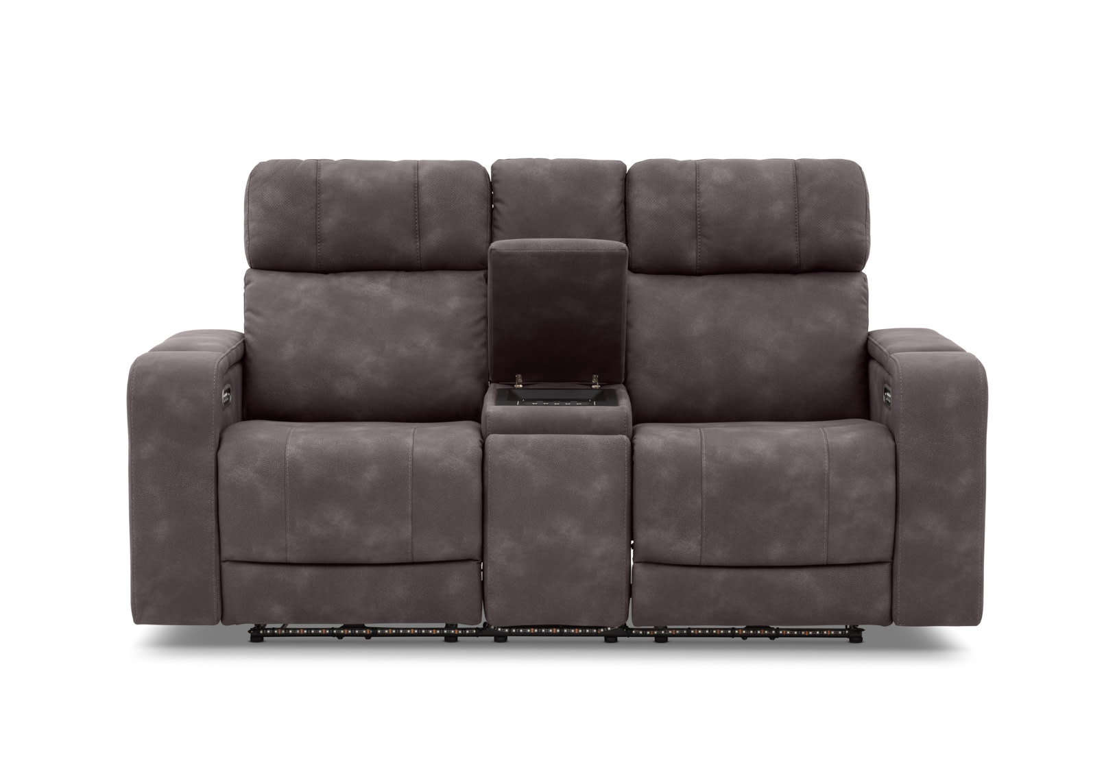 LAS VEGAS FABRIC Media 2 Seater Electric Recliner with Console – image 9 of 38