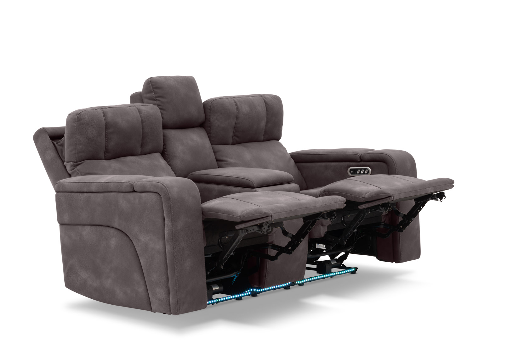 LAS VEGAS FABRIC Media 2 Seater Electric Recliner with Console – image 18 of 38