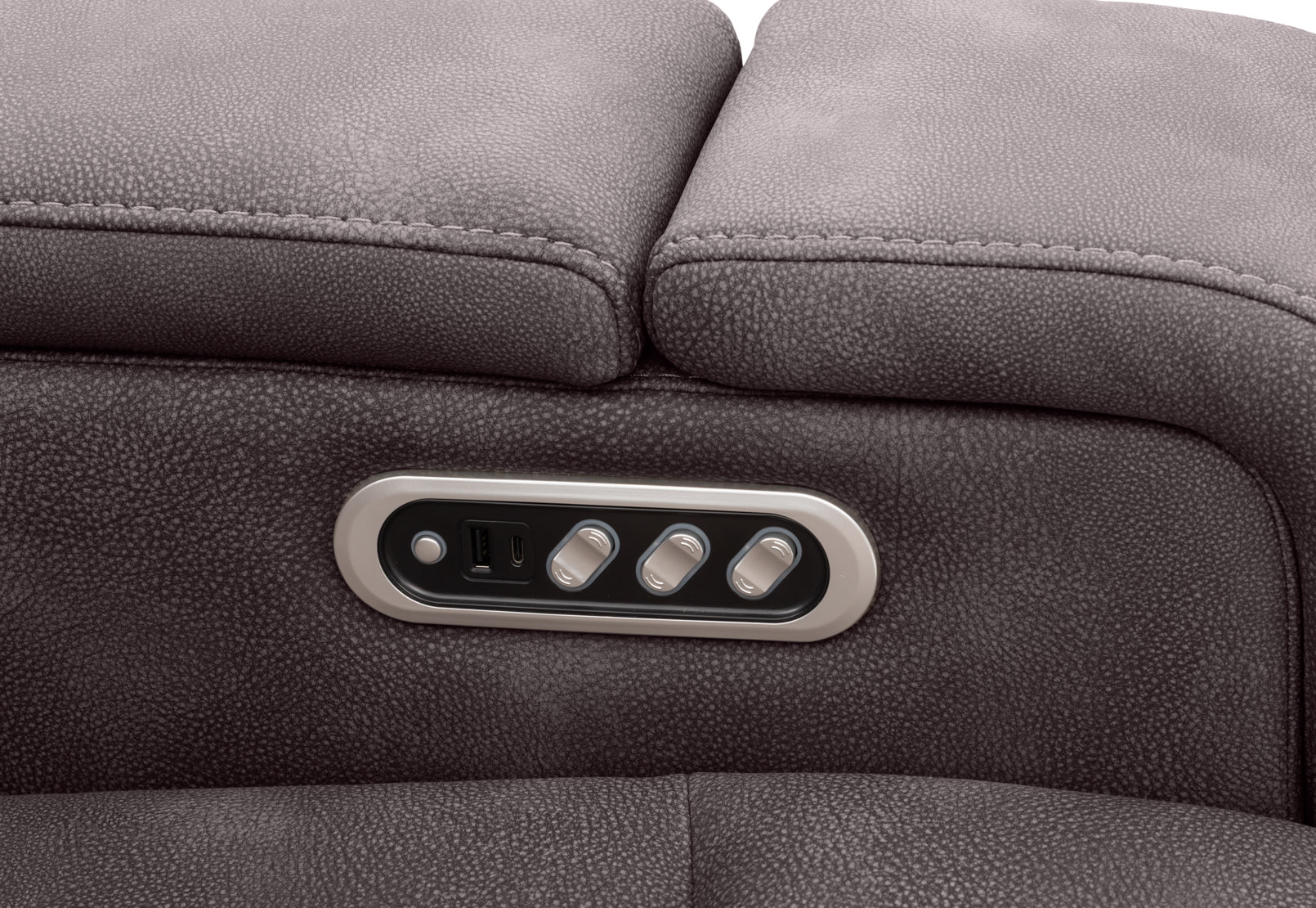 LAS VEGAS FABRIC Media 2 Seater Electric Recliner with Console – image 33 of 38