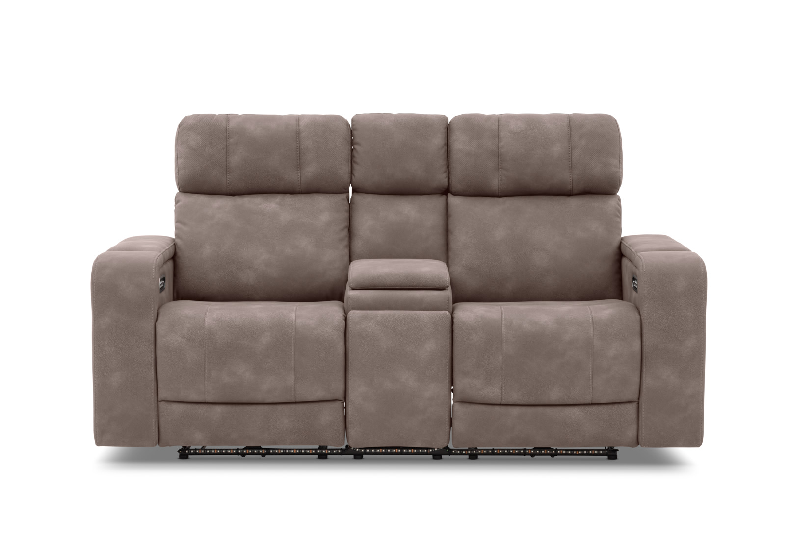 LAS VEGAS FABRIC Media 2 Seater Electric Recliner with Console – image 1 of 33