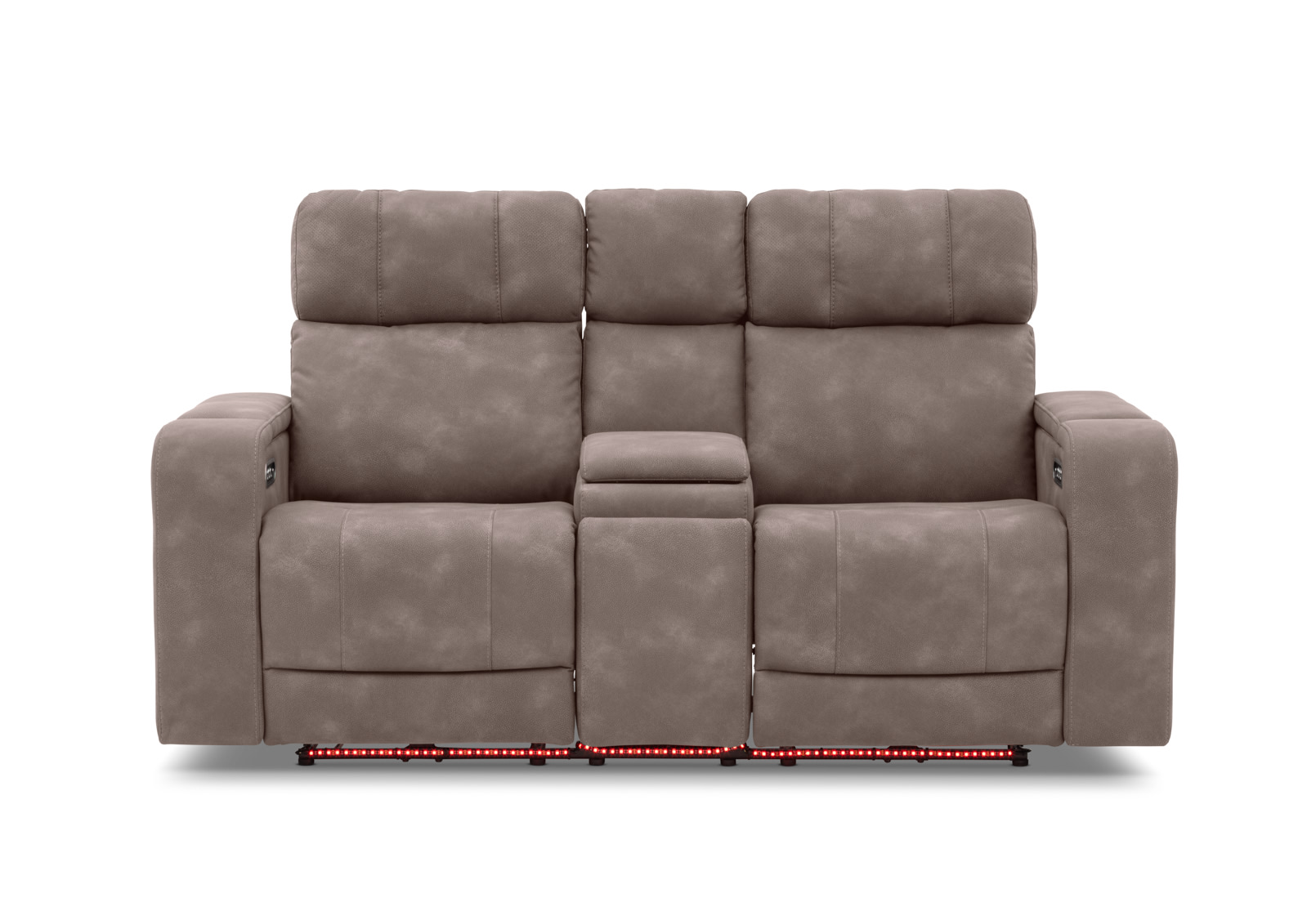 LAS VEGAS FABRIC Media 2 Seater Electric Recliner with Console – image 2 of 33