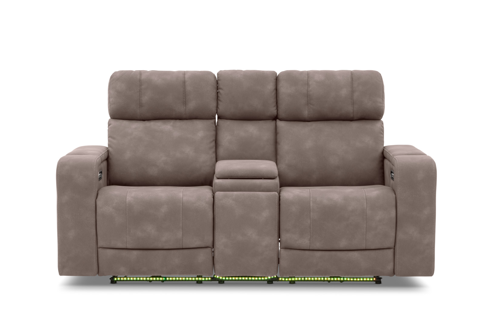LAS VEGAS FABRIC Media 2 Seater Electric Recliner with Console – image 3 of 33