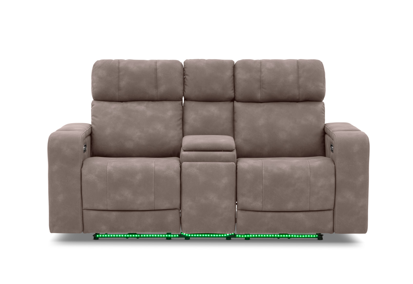 LAS VEGAS FABRIC Media 2 Seater Electric Recliner with Console – image 4 of 33