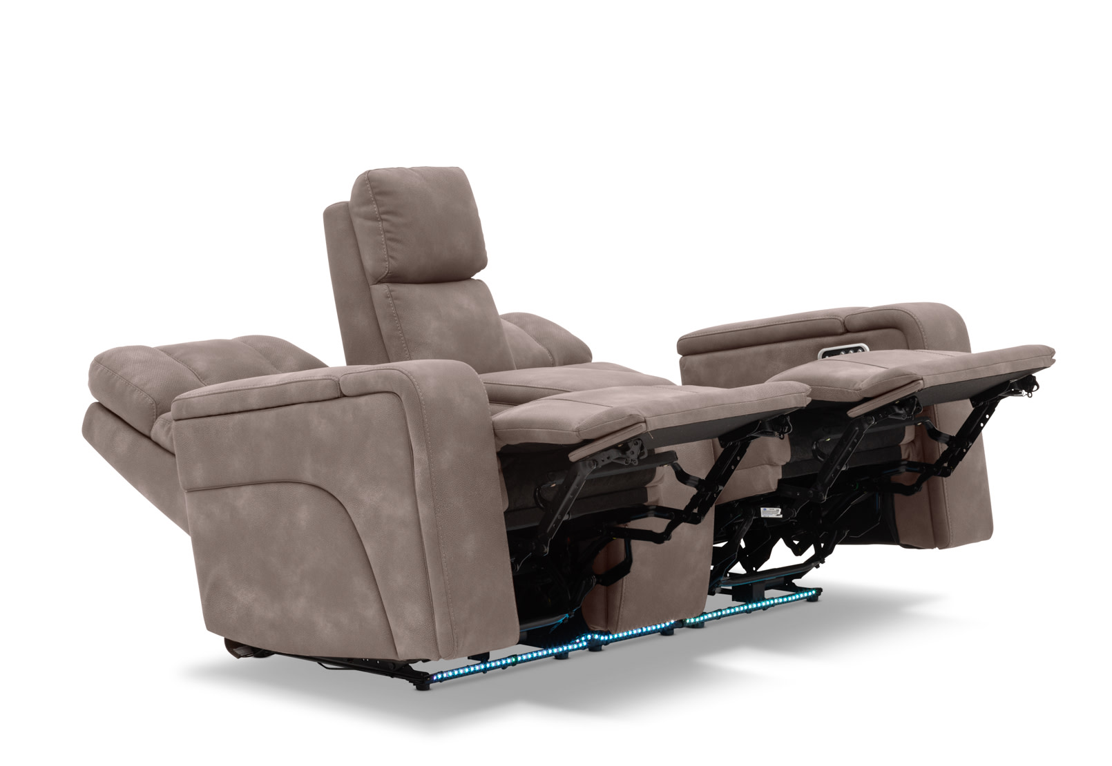 LAS VEGAS FABRIC Media 2 Seater Electric Recliner with Console – image 18 of 33