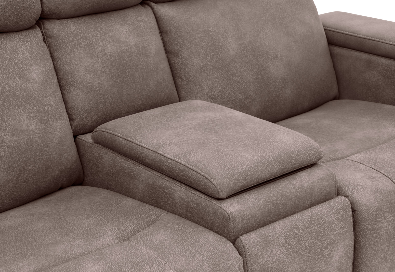 LAS VEGAS FABRIC Media 2 Seater Electric Recliner with Console – image 26 of 33