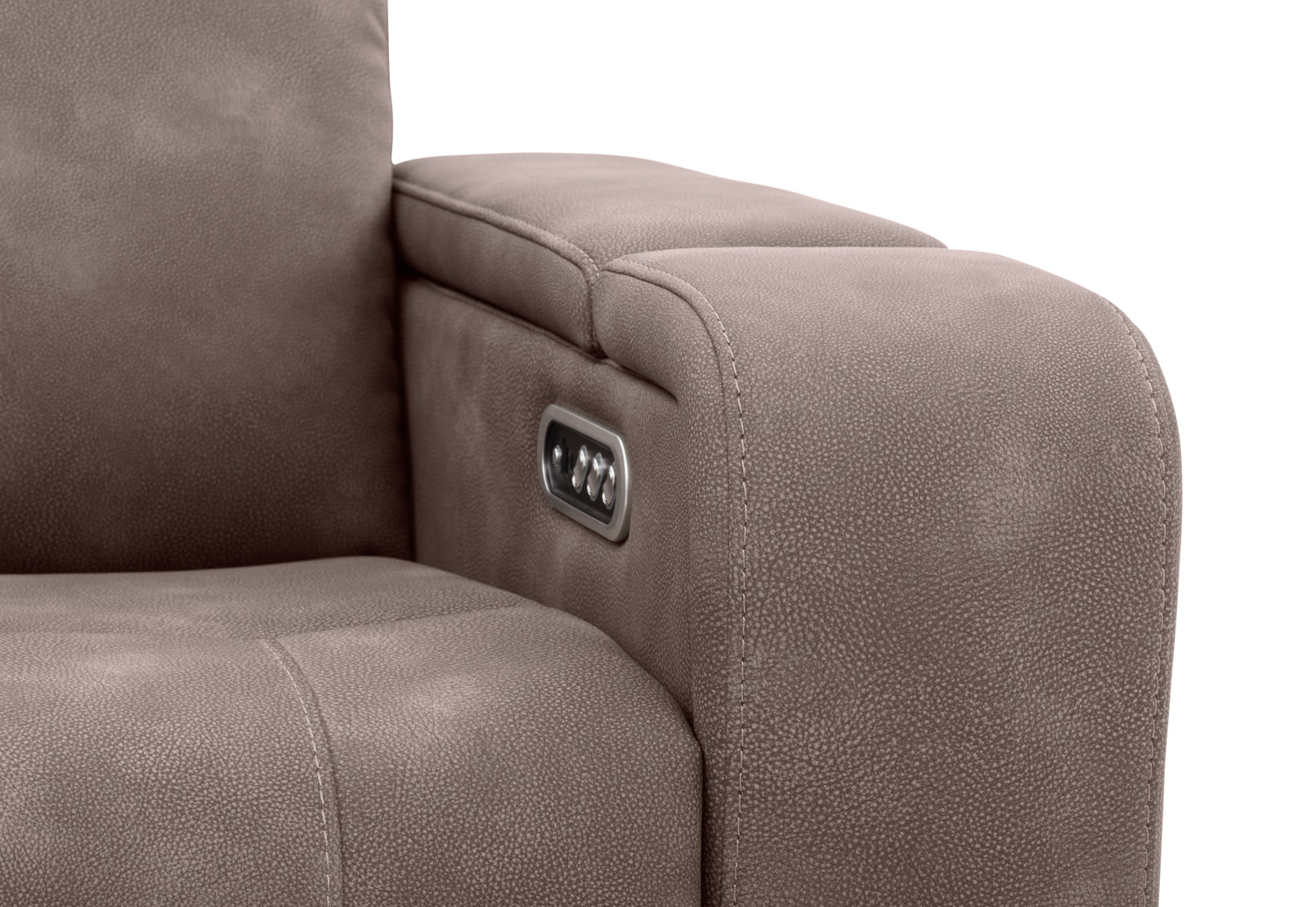 LAS VEGAS FABRIC Media 2 Seater Electric Recliner with Console – image 30 of 33