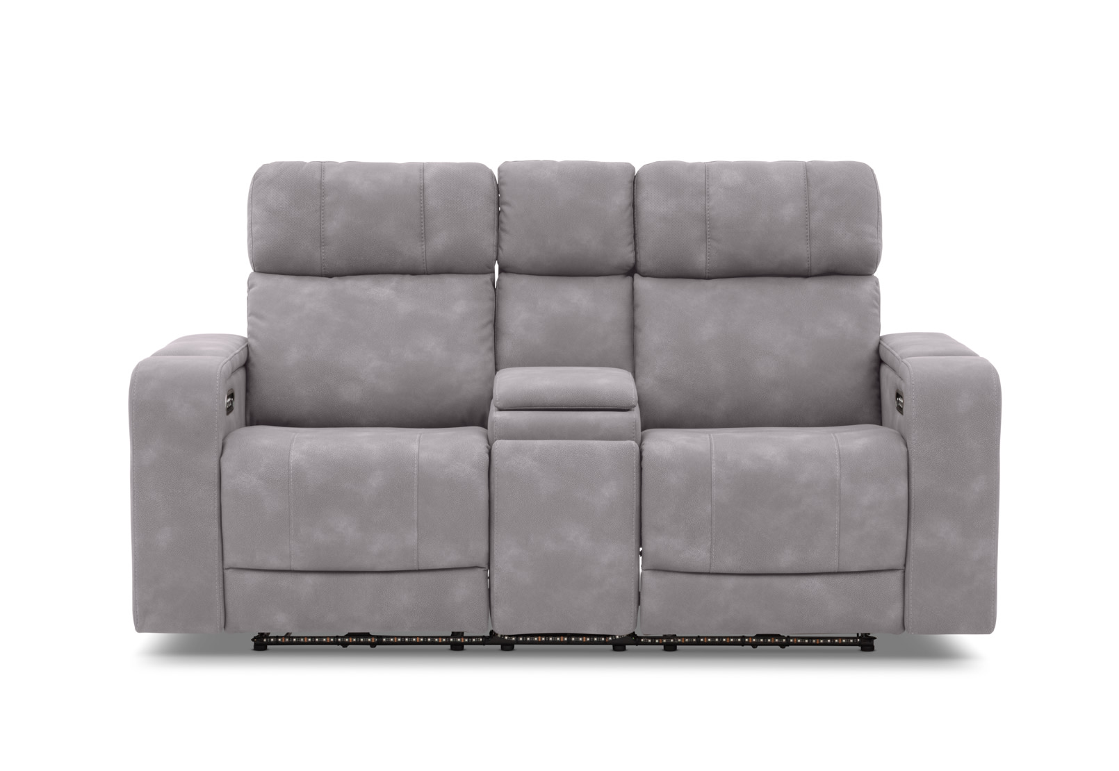 LAS VEGAS FABRIC Media 2 Seater Electric Recliner with Console – image 1 of 33
