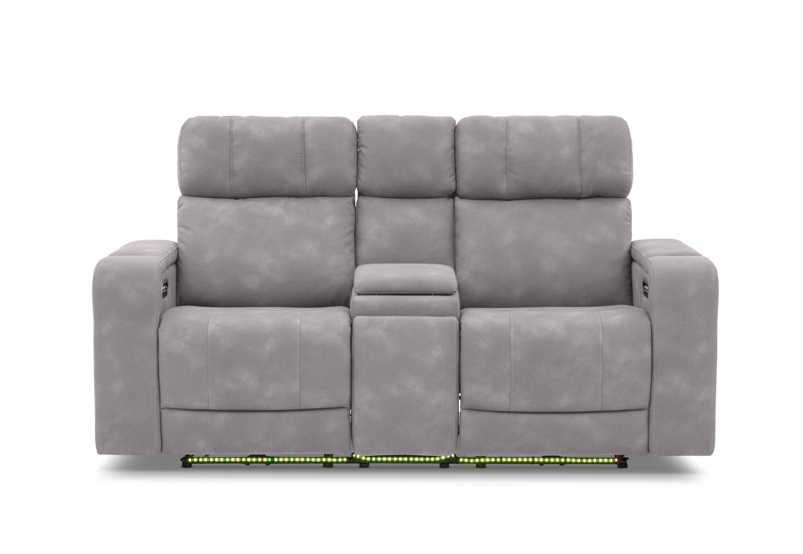 LAS VEGAS FABRIC Media 2 Seater Electric Recliner with Console – image 3 of 33