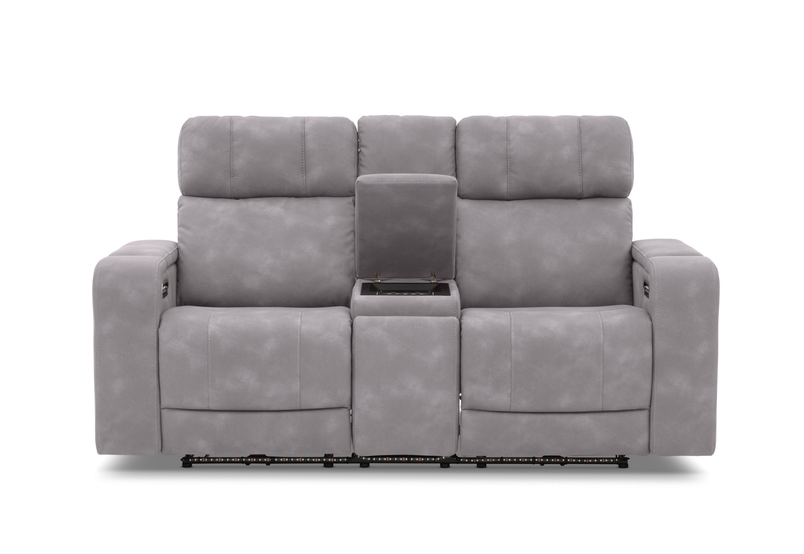LAS VEGAS FABRIC Media 2 Seater Electric Recliner with Console – image 8 of 33