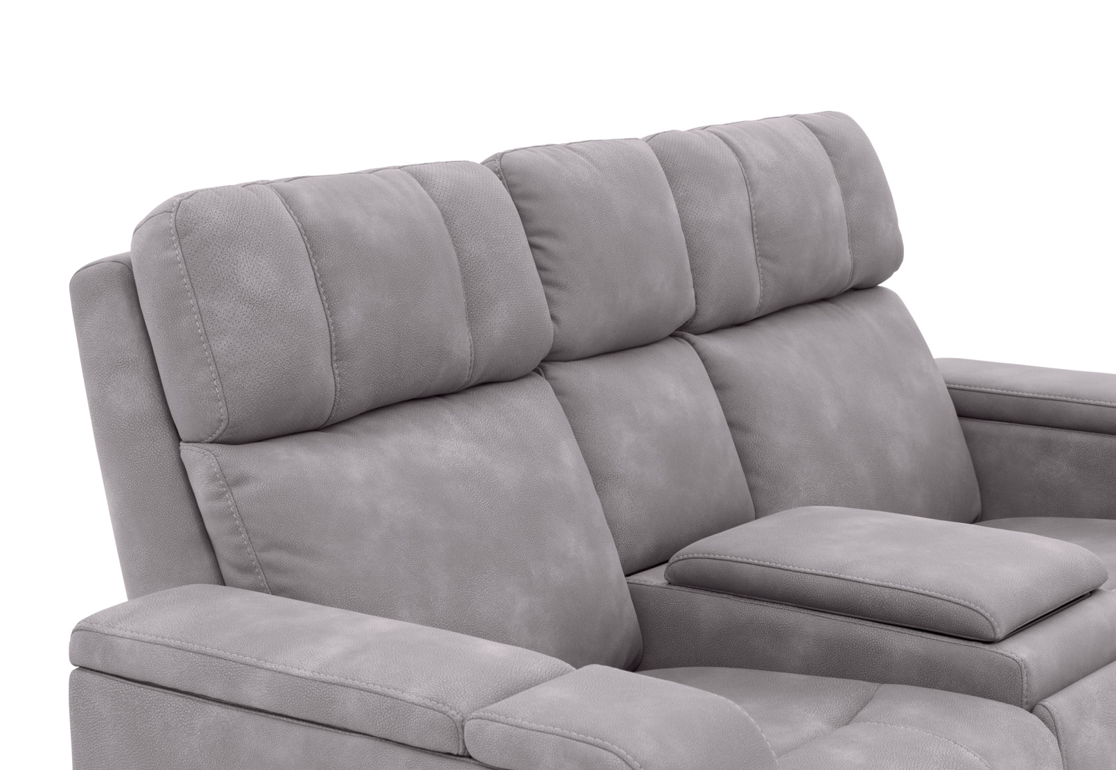 LAS VEGAS FABRIC Media 2 Seater Electric Recliner with Console – image 21 of 33